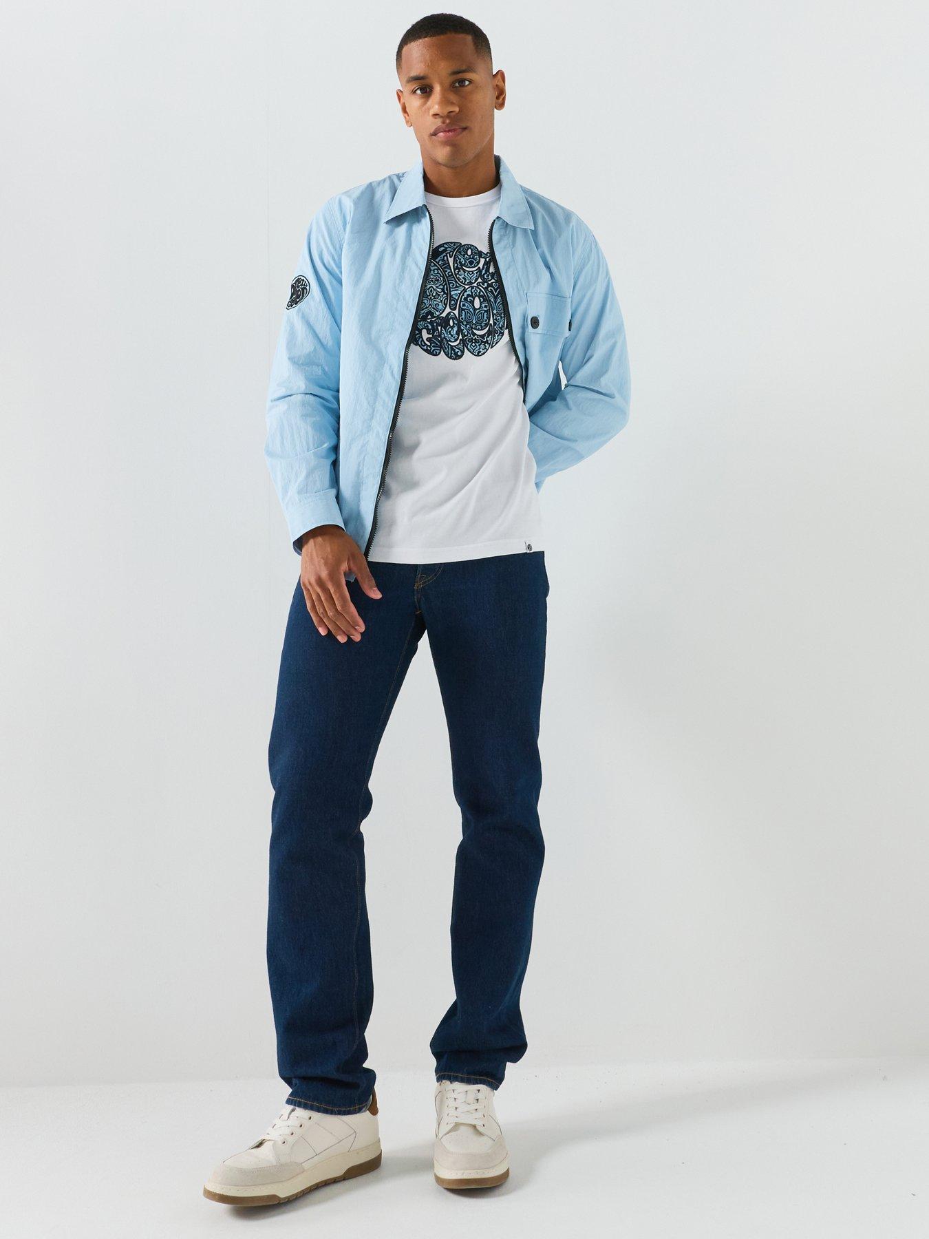 Pretty Green Pretty Green Heaton Overshirt - Blue