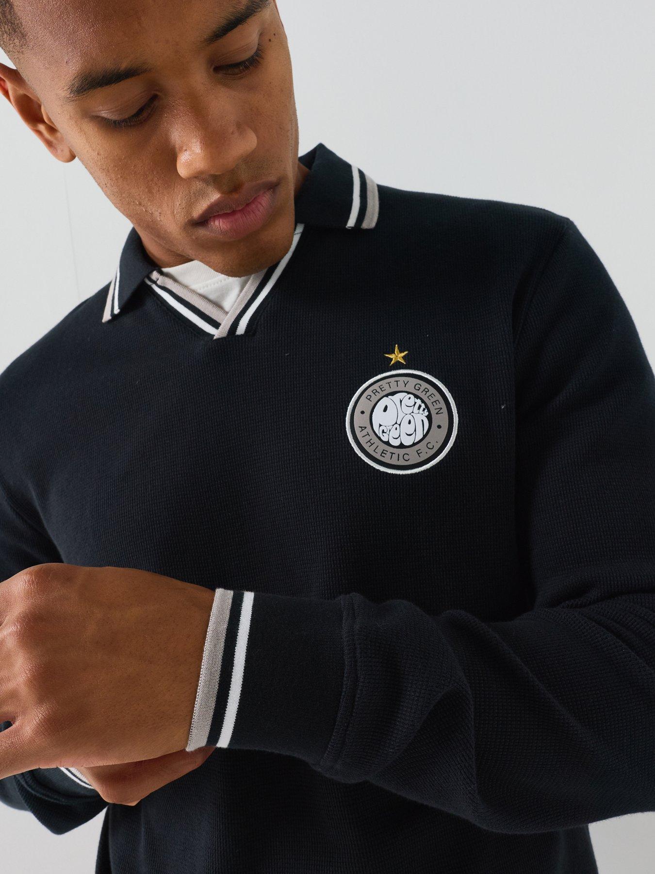 Image 4 of 5 of Pretty Green Pretty Green Kingsleigh Long Sleeve Polo Shirt - Black