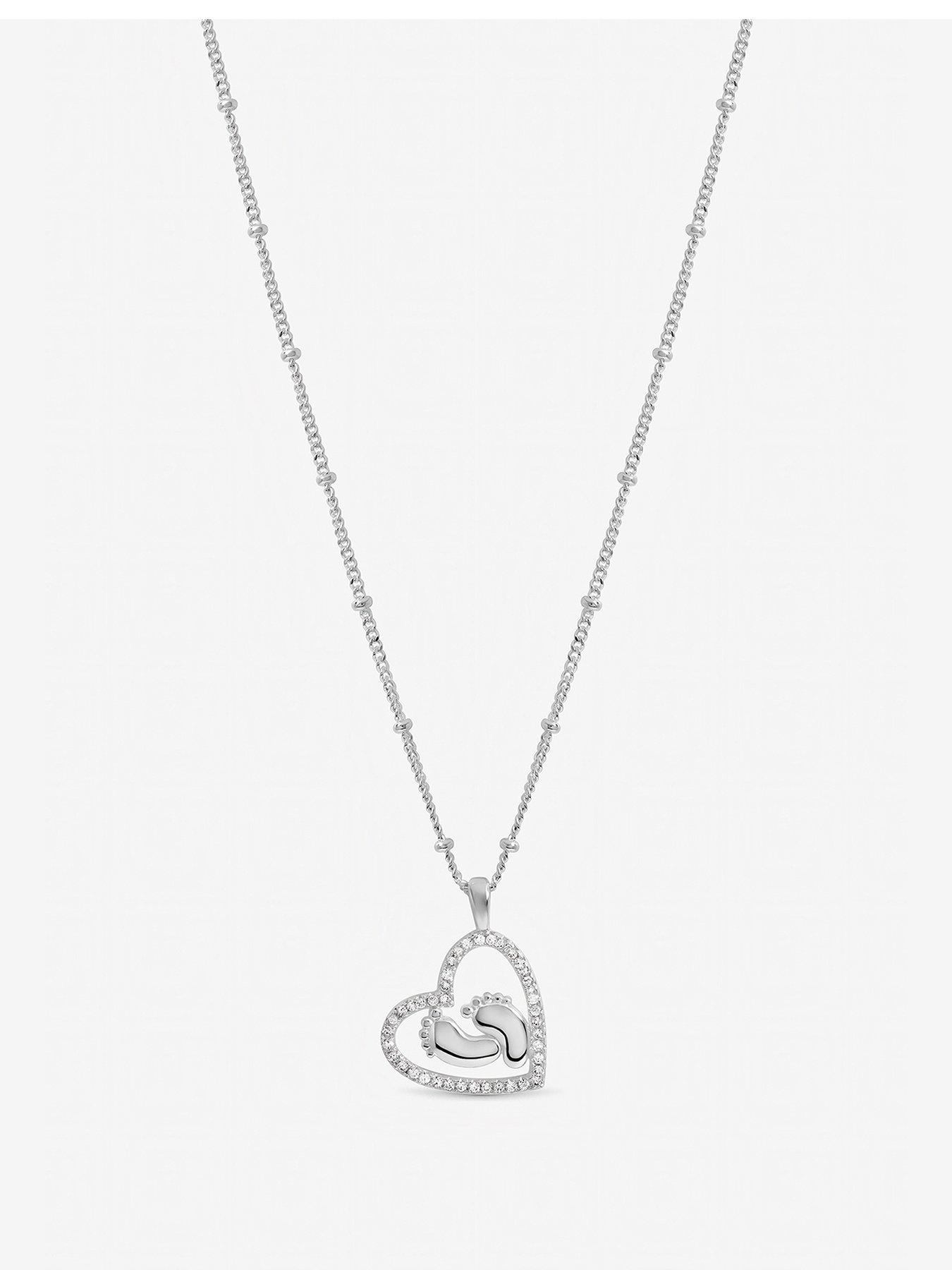 Inicio Inicio Sterling Silver Plated New Baby Pendant - Gift Pouch