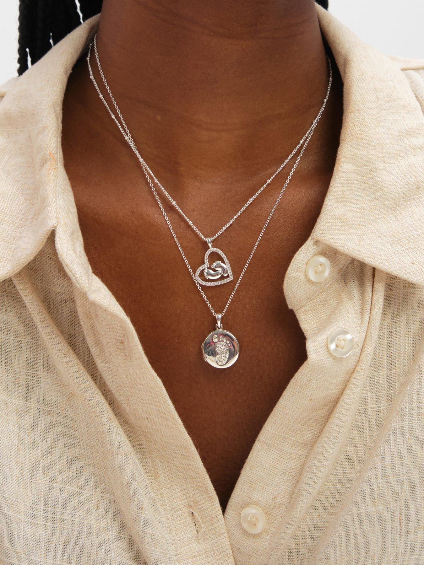 Image 2 of 3 of Inicio Sterling Silver Plated New Baby Pendant - Gift Pouch