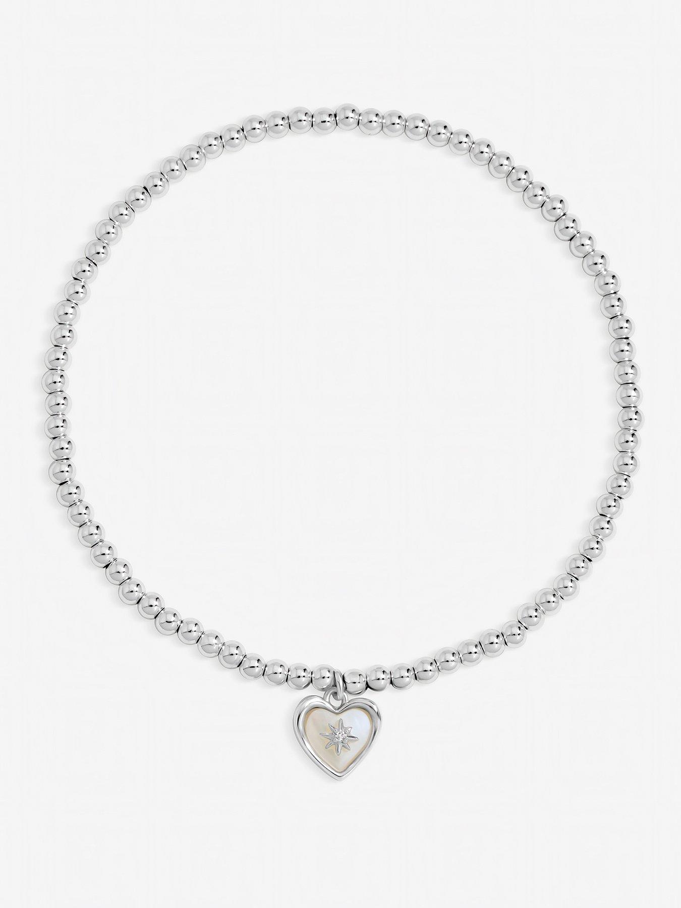 Inicio Inicio Sterling Silver Plated Mother of Pearl Celestial Bracelet - Gift Pouch