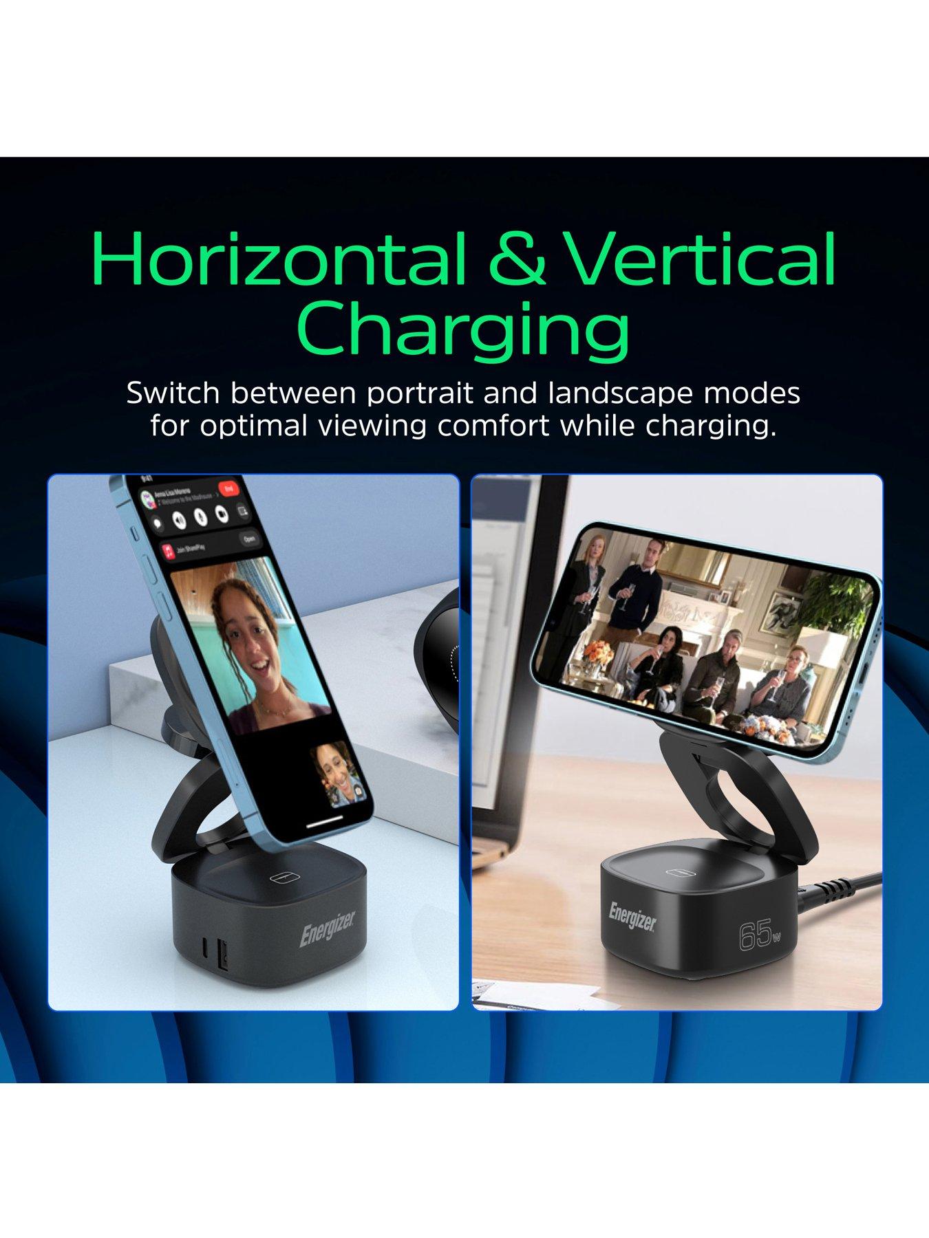 Image 7 of 7 of Energizer Energizer 15W 5-in-1 QI Wireless Stand & Dock White
