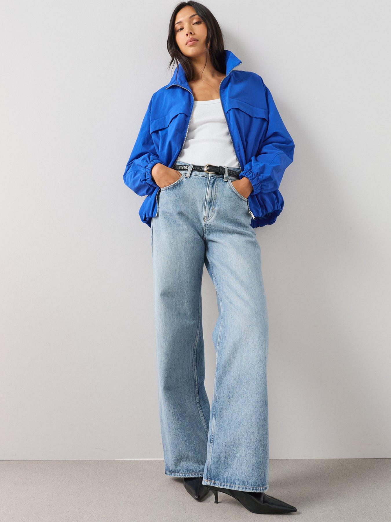 Image 3 of 7 of The Very Collection Technical Bubble Hem Jacket - Blue