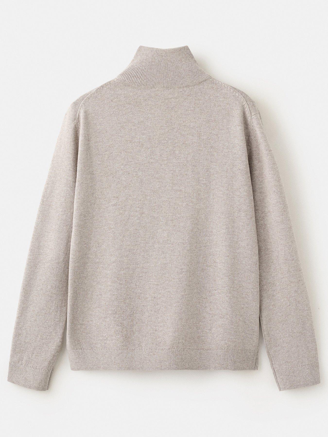 Image 2 of 4 of Mango Boys Half Zip Knitted Jumper - Grey