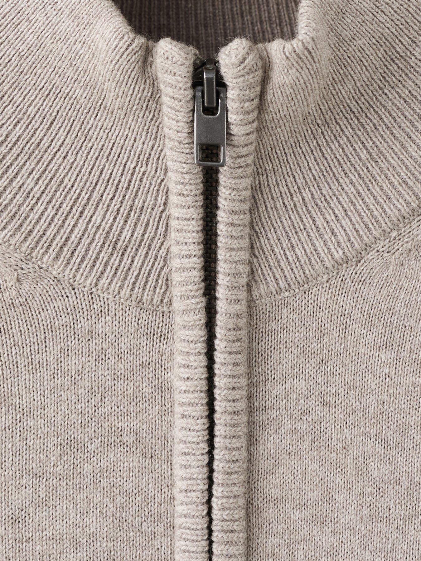 Image 3 of 4 of Mango Boys Half Zip Knitted Jumper - Grey