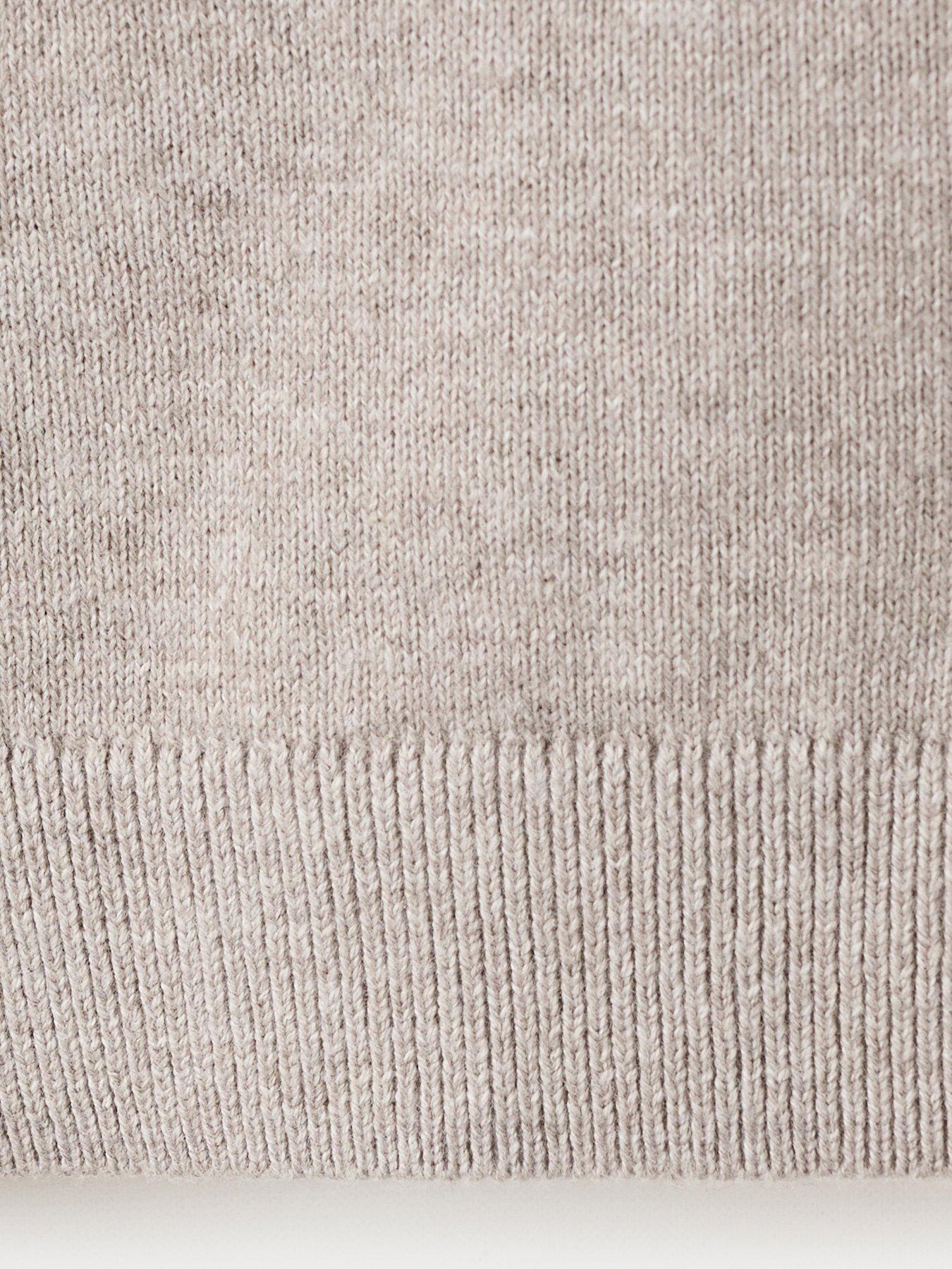 Image 4 of 4 of Mango Boys Half Zip Knitted Jumper - Grey