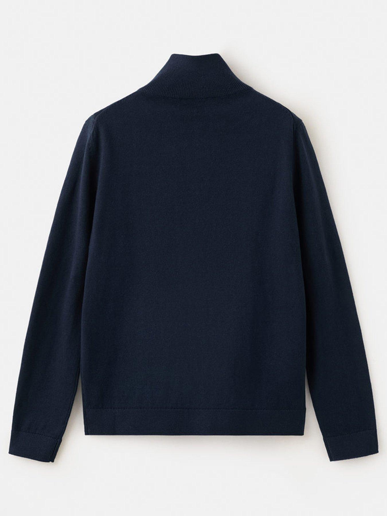 Image 2 of 4 of Mango Boys Half Zip Knitted Jumper - Navy
