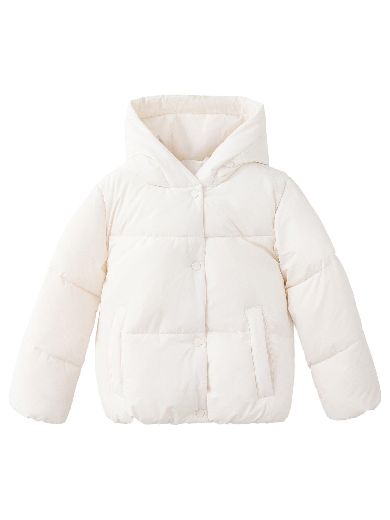 Mango Girls Padded Short Coat - Cream