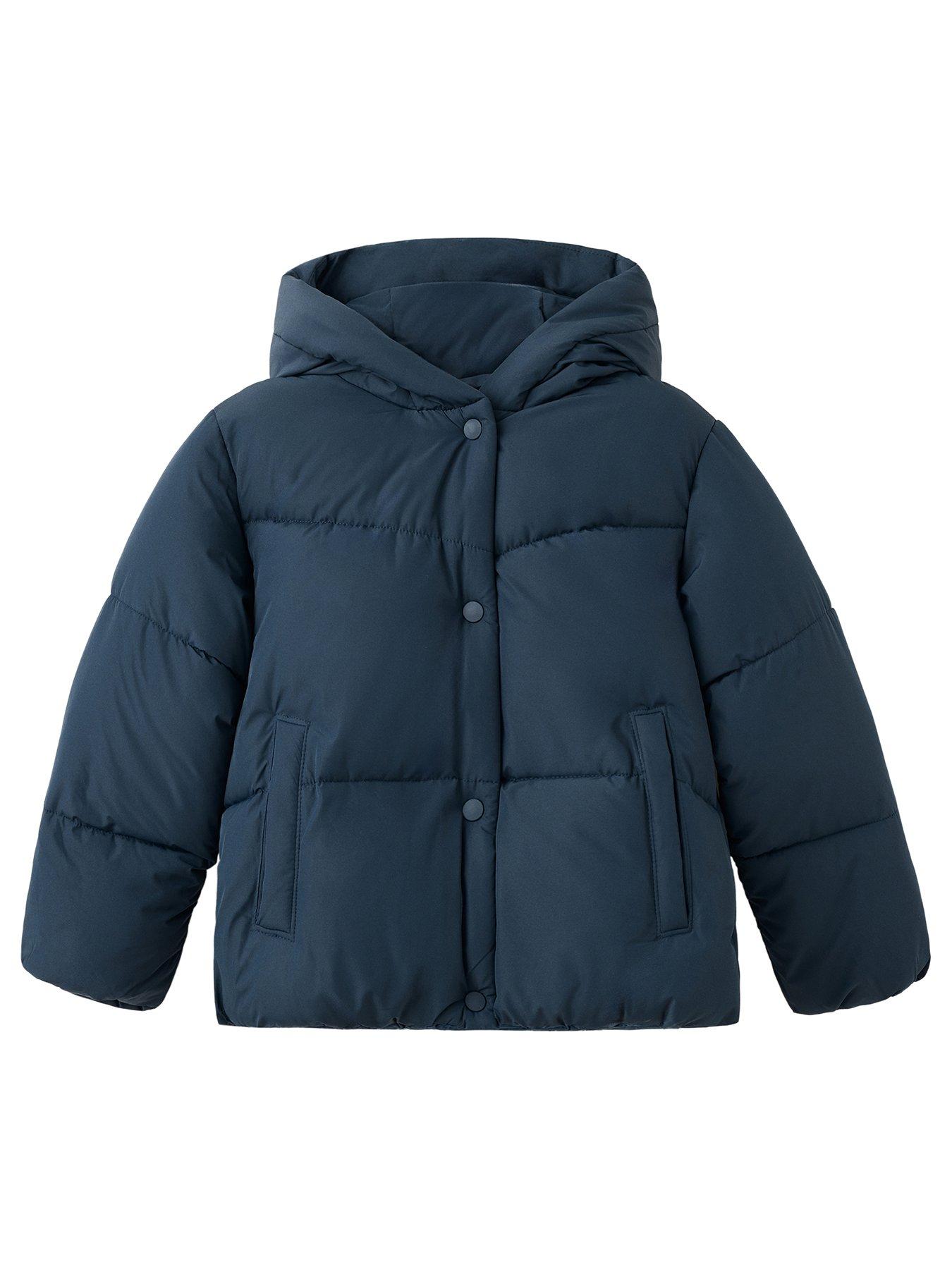 Mango Girls Padded Short Coat - Navy