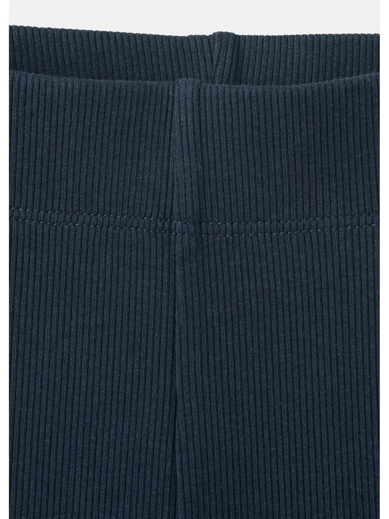 Image 3 of 3 of Mango Girls Ribbed Flare Leggings - Navy