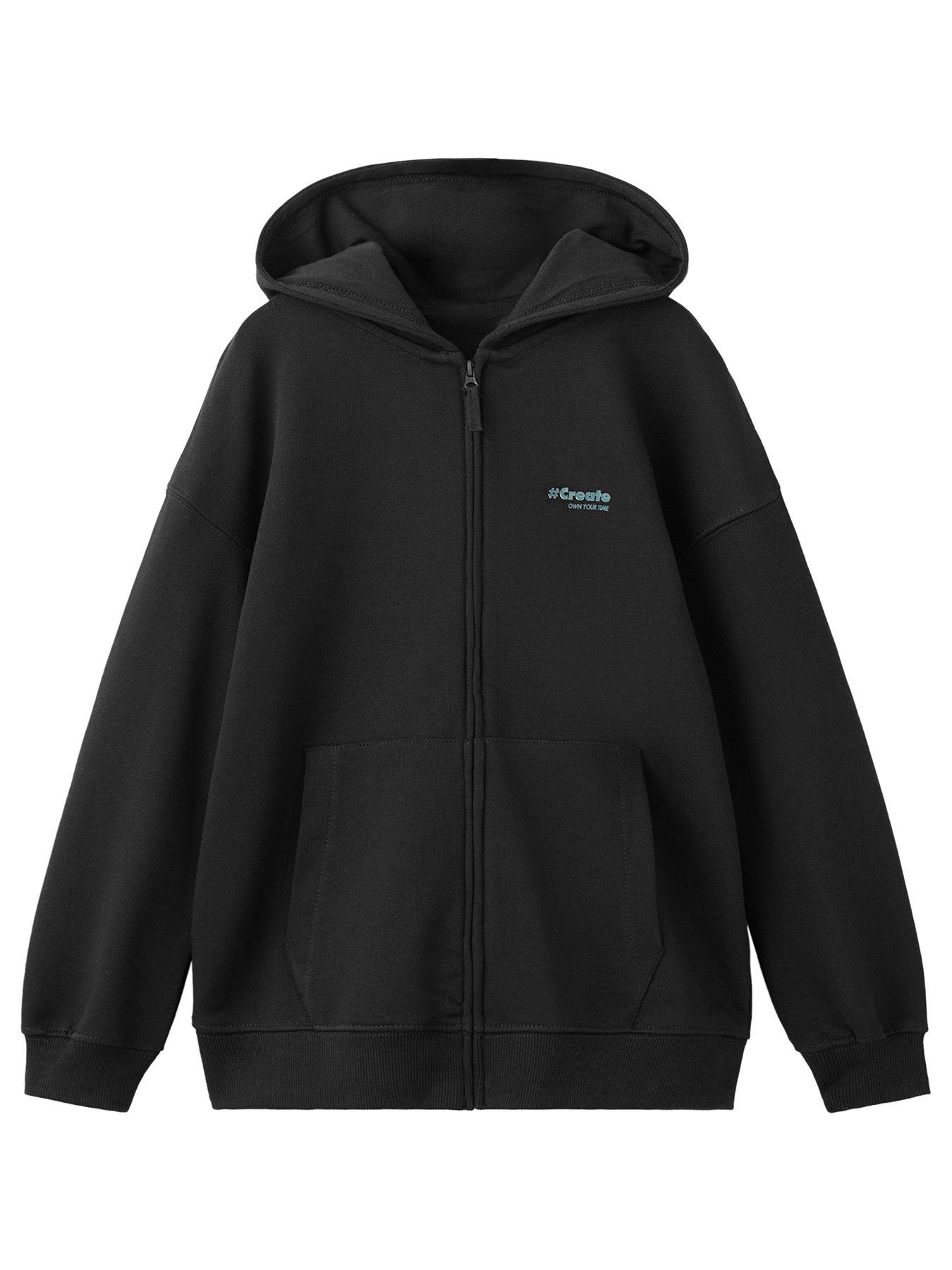 Mango Boys Essential Zip Through Hoody - Black