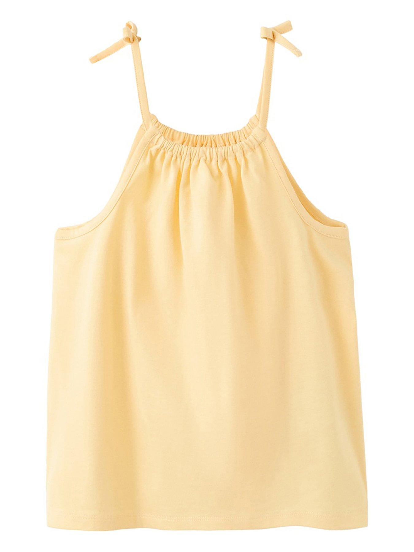 Mango Girls Strappy Vest Top - Yellow