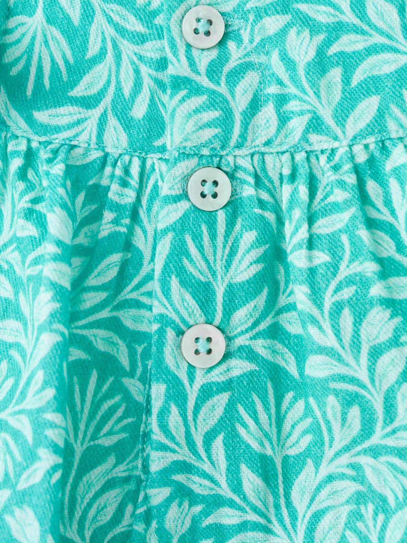 Image 4 of 4 of Mango Baby Girls Peony Print Dress &amp; Bloomers - Aqua