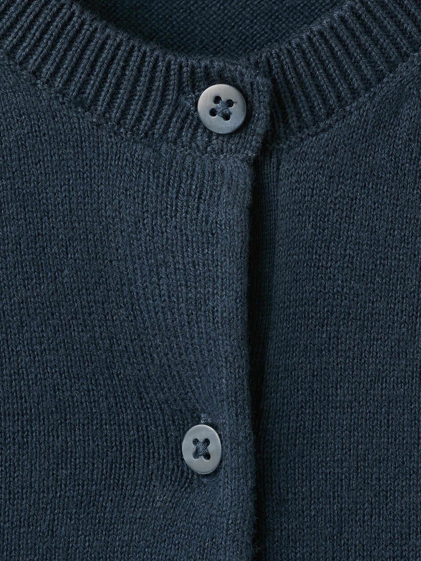 Image 3 of 4 of Mango Girls Knitted Cardigan - Navy
