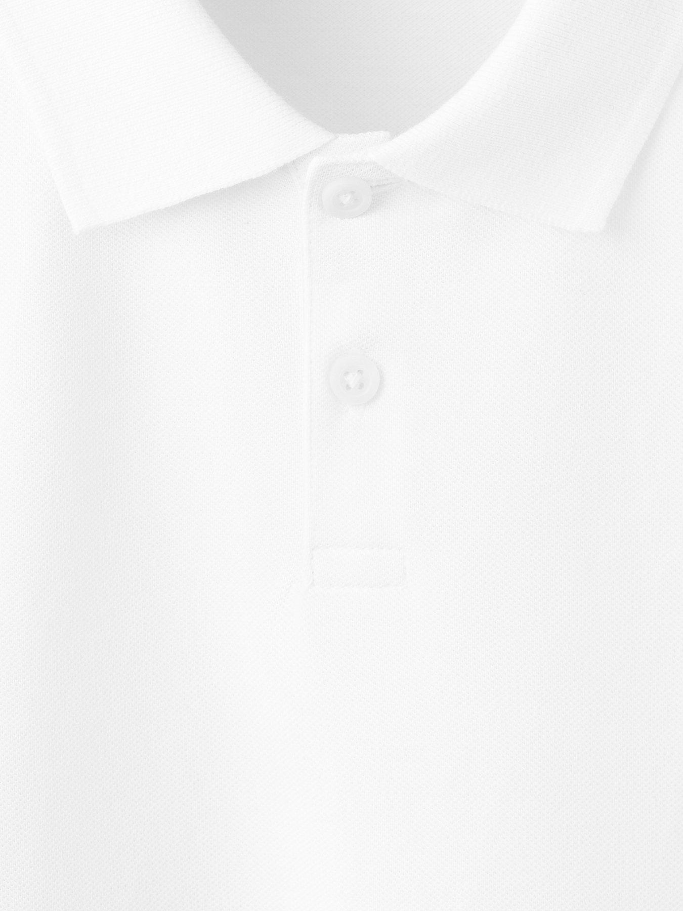 Image 3 of 3 of Mango Boys Long Sleeve Polo Shirt - White