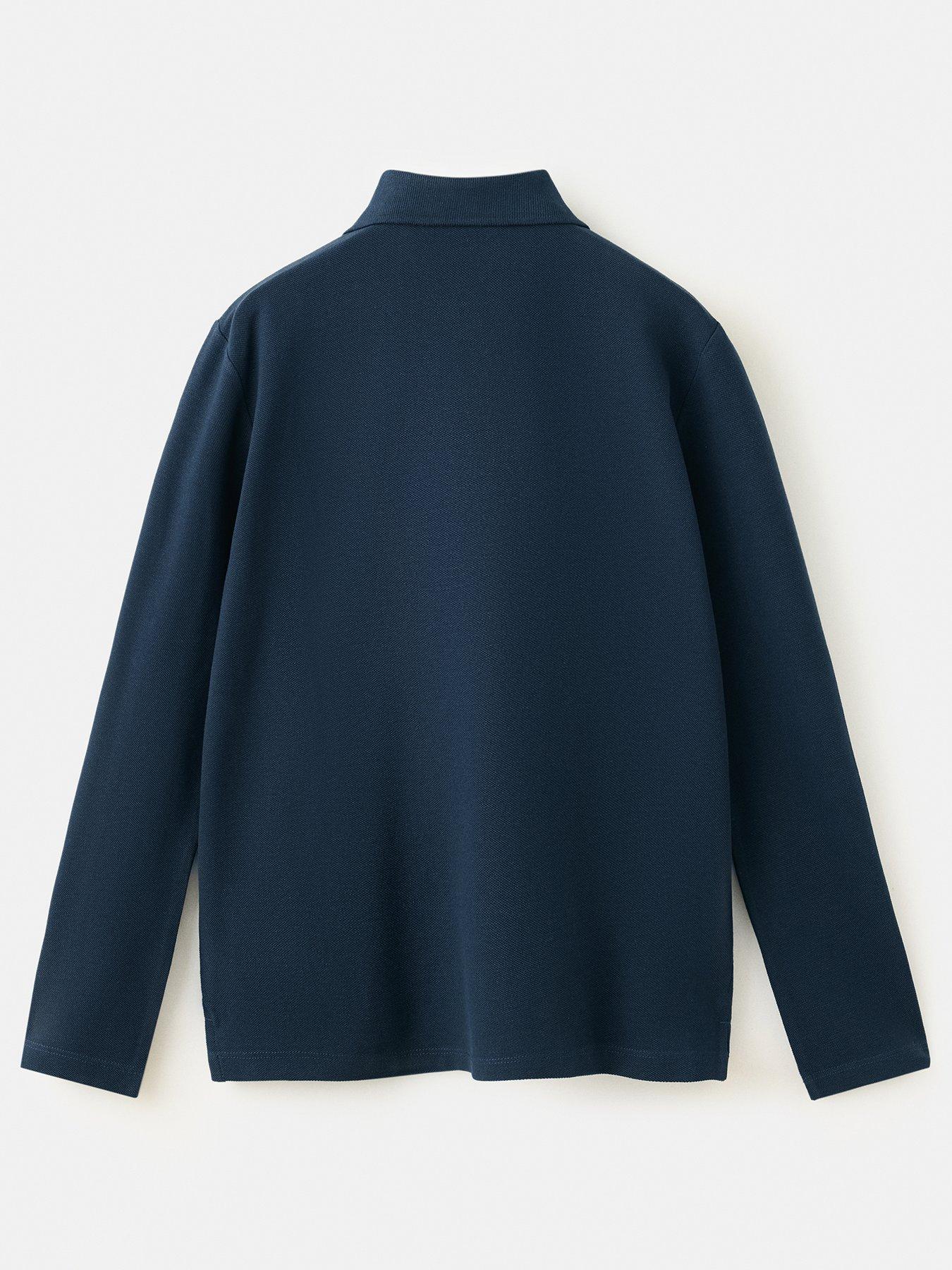 Image 3 of 4 of Mango Boys Long Sleeve Polo Shirt - Navy