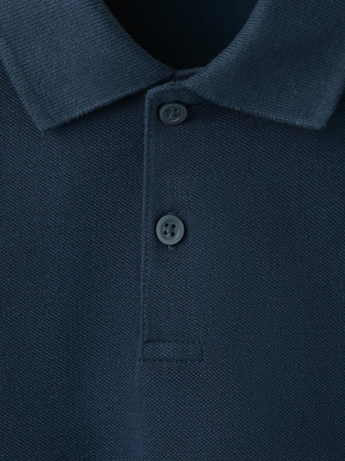 Image 4 of 4 of Mango Boys Long Sleeve Polo Shirt - Navy