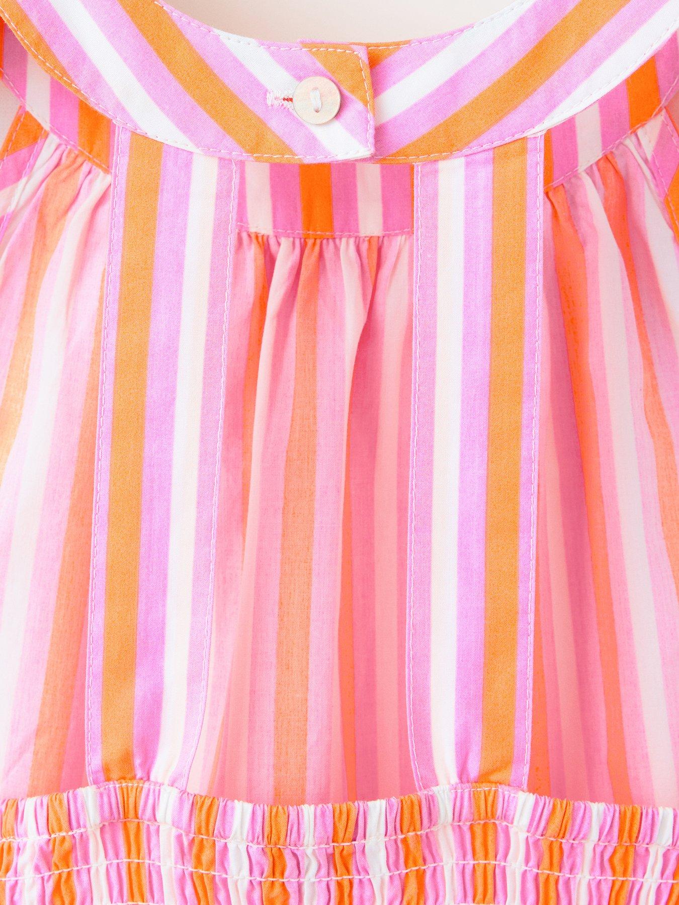 Image 6 of 6 of Mango Girls Stripe Halter Dress - Orange