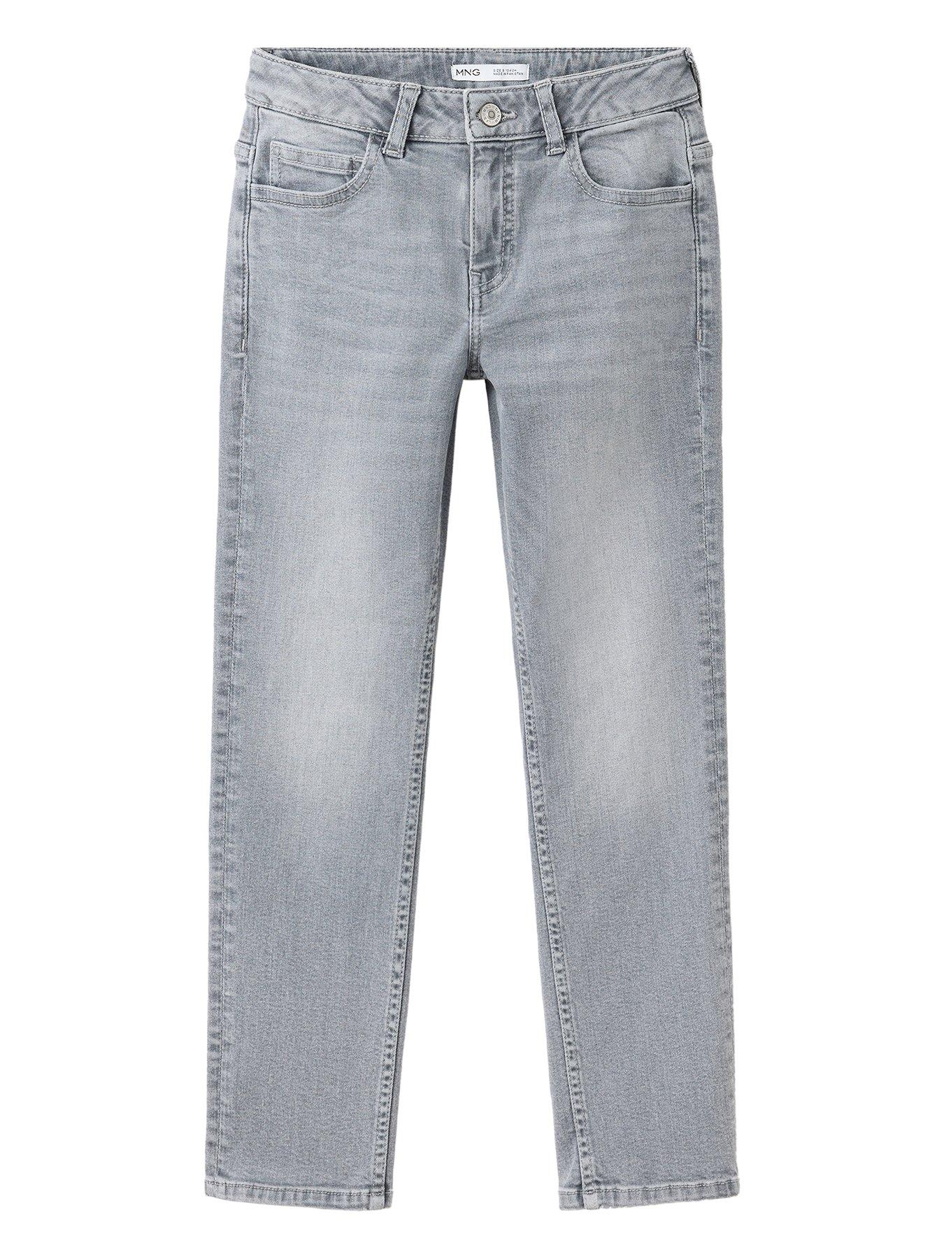 Image 1 of 4 of Mango Boys Slim Fit Jeans - Grey