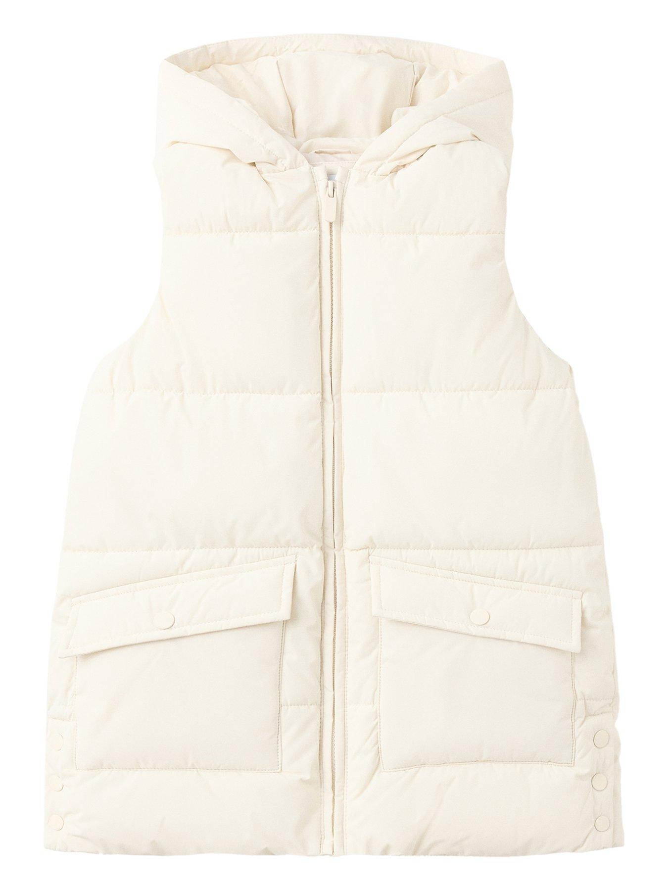 Image 1 of 4 of Mango Girls Padded Gilet - Cream