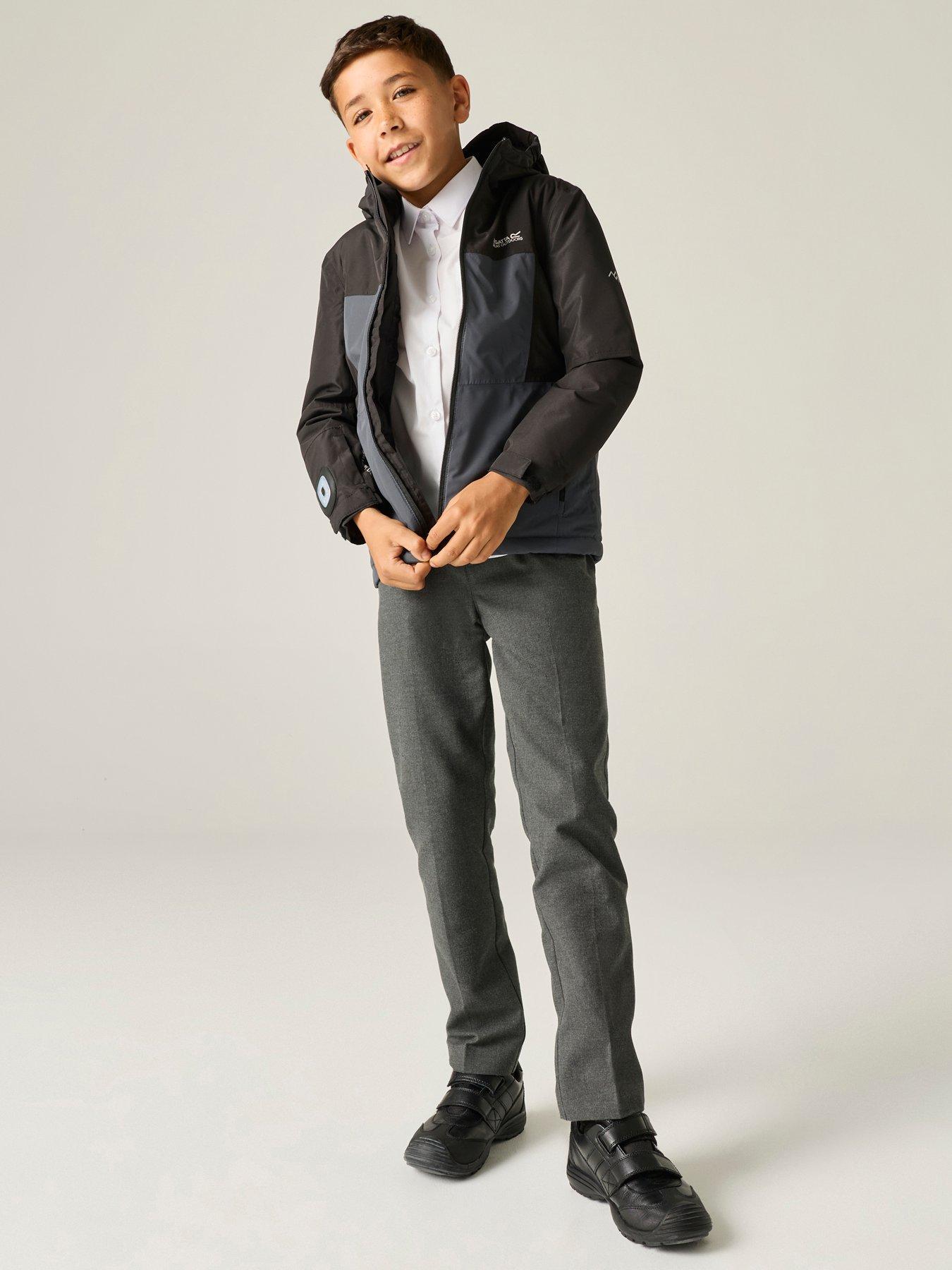 Image 3 of 7 of Regatta Kids Beamz Waterproof Insulated Jacket -black/seal Grey.