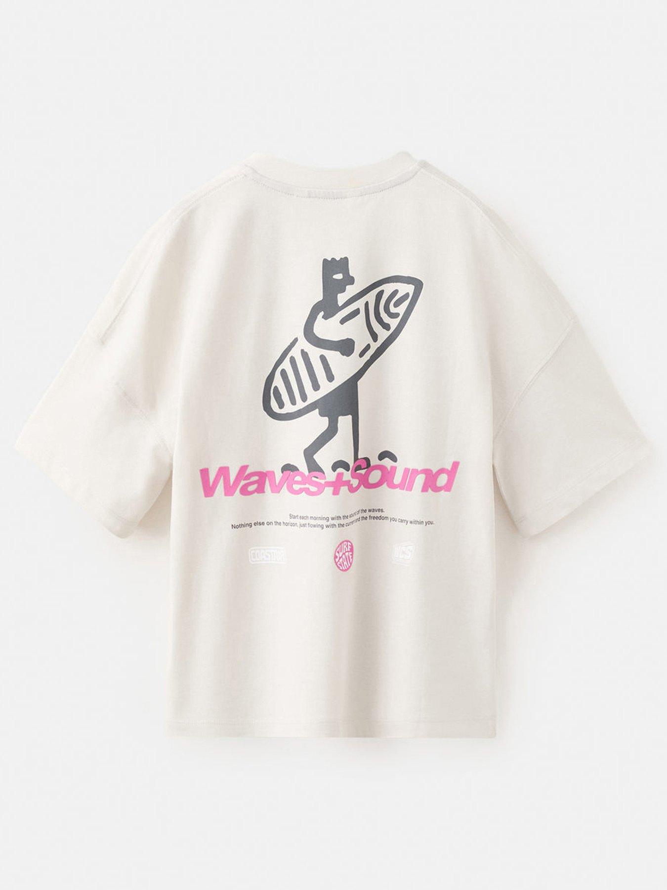 Mango Boys Goldenfest Back Print T-shirt - Light Grey