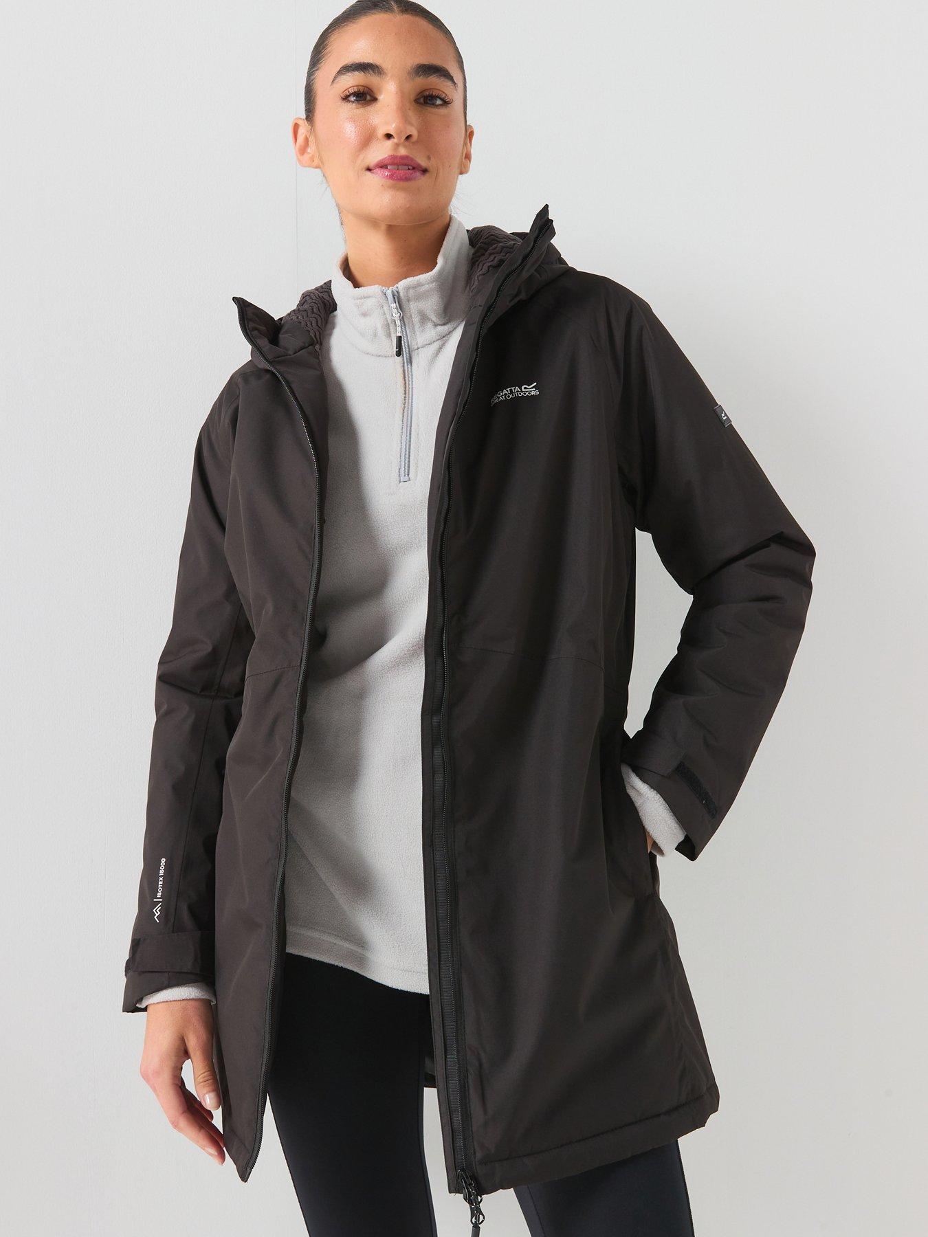 Image 1 of 7 of Regatta Womens Mabrie Waterproof Insulated Longline Jacket - Black