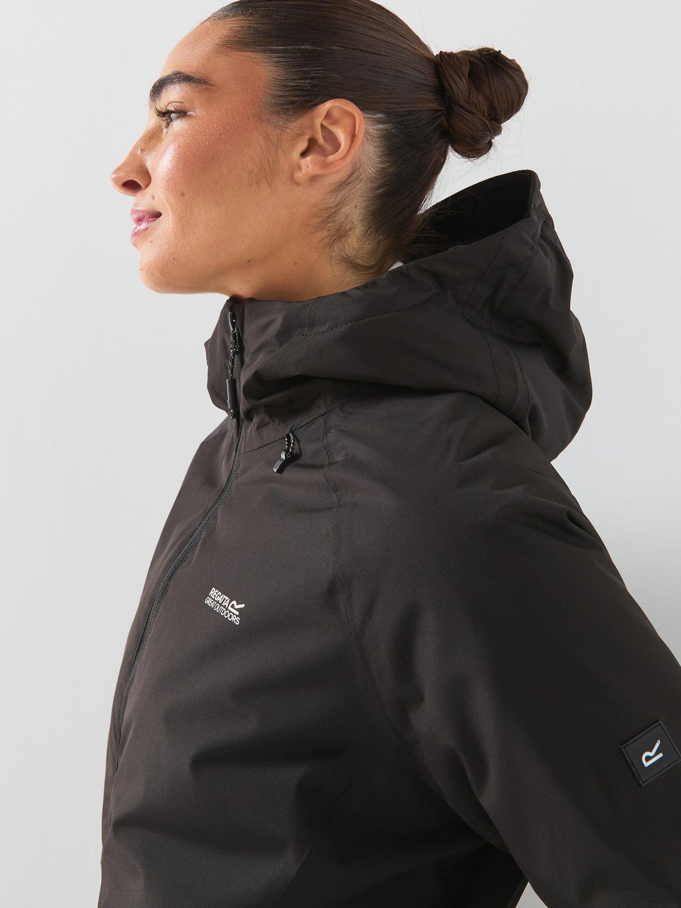 Image 5 of 7 of Regatta Womens Mabrie Waterproof Insulated Longline Jacket - Black
