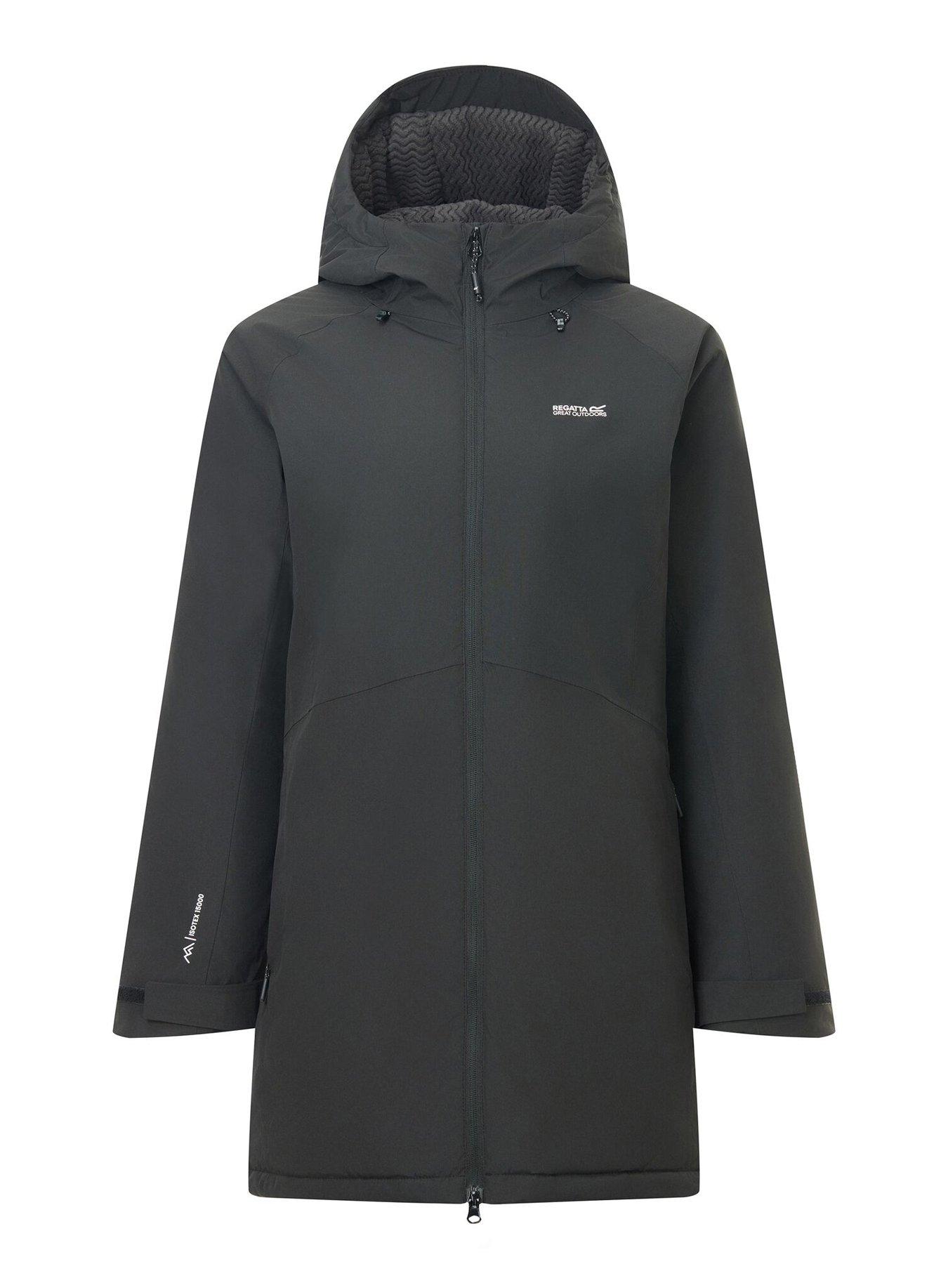 Image 7 of 7 of Regatta Womens Mabrie Waterproof Insulated Longline Jacket - Black