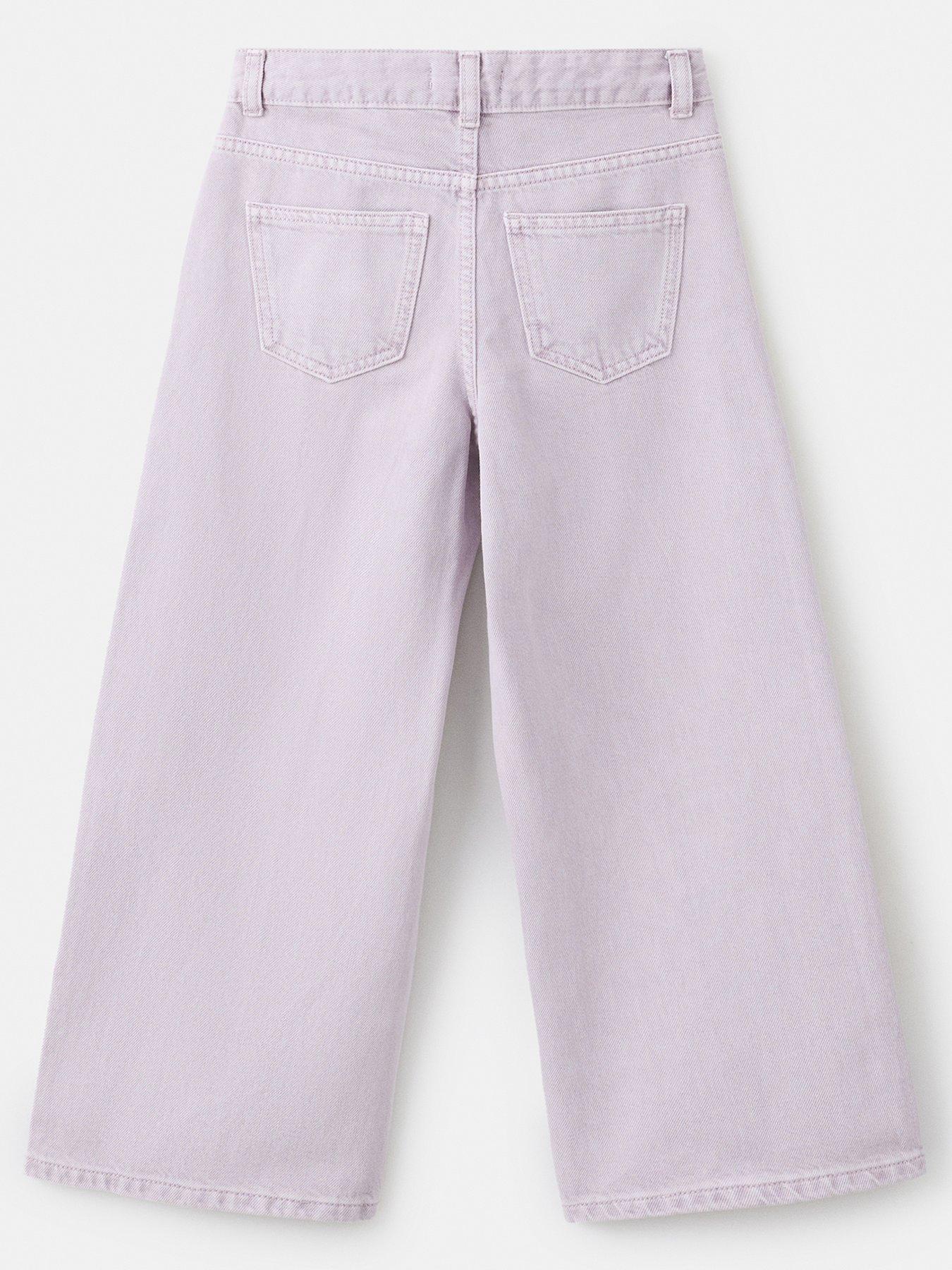 Image 2 of 4 of Mango Girls Rhinestone Jeans - Light Purple