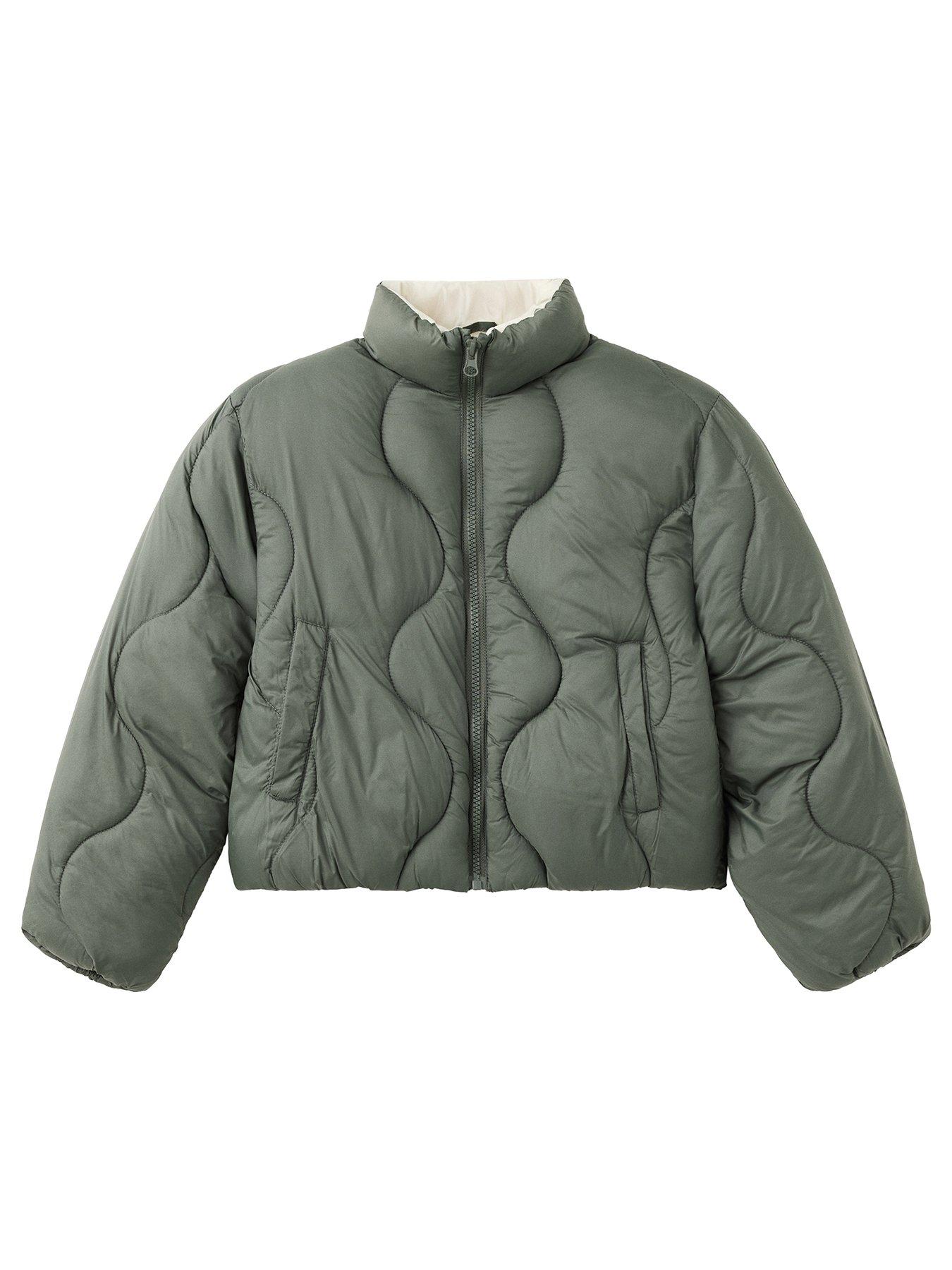 Mango Girls Short Padded Coat - Khaki