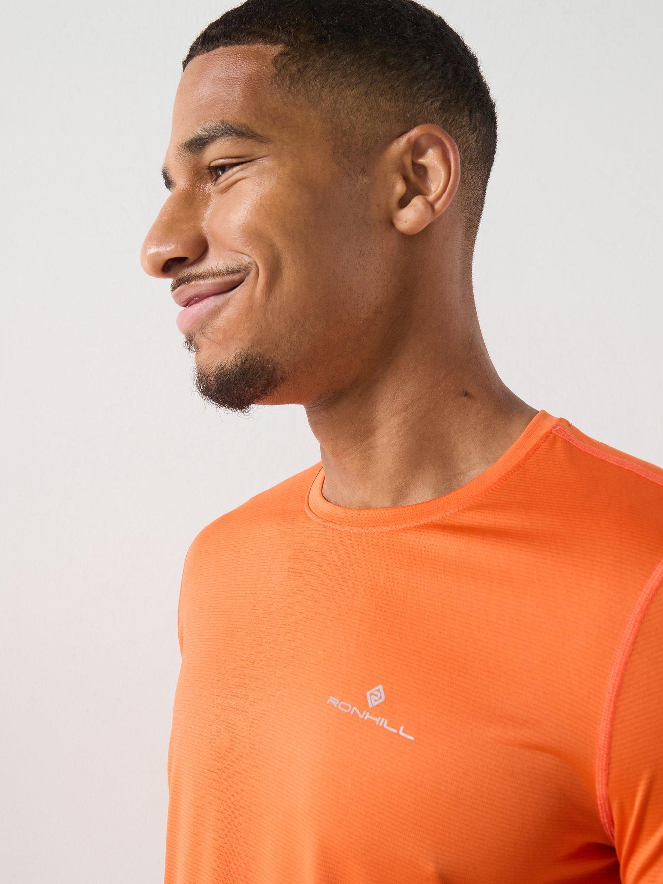 Image 4 of 6 of Ronhill Ronhill Mens Core Lightweight Smooth Seam T-Shirt - Orange
