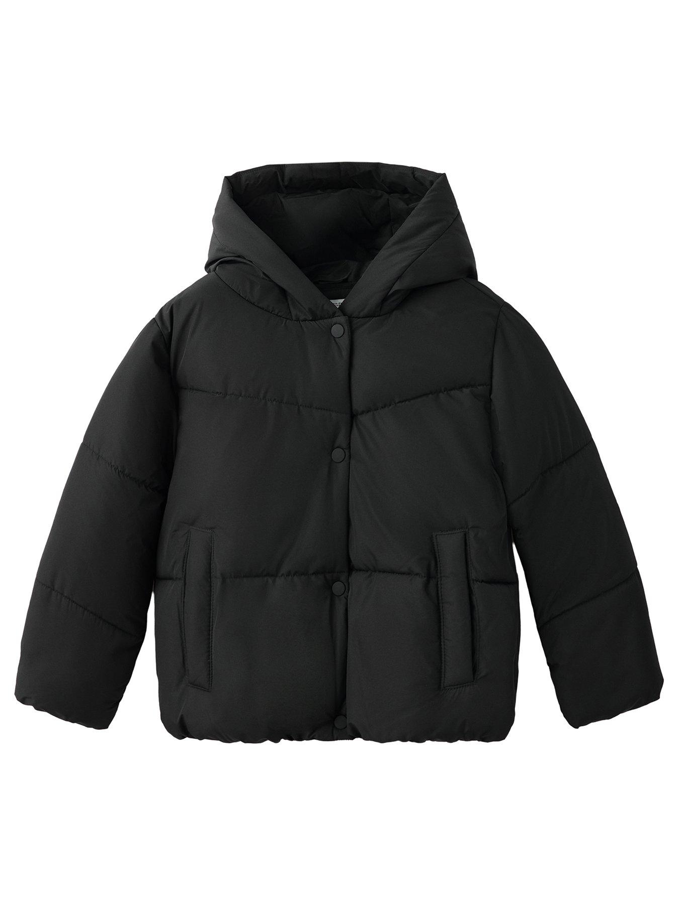 Mango Girls Padded Short Coat - Black