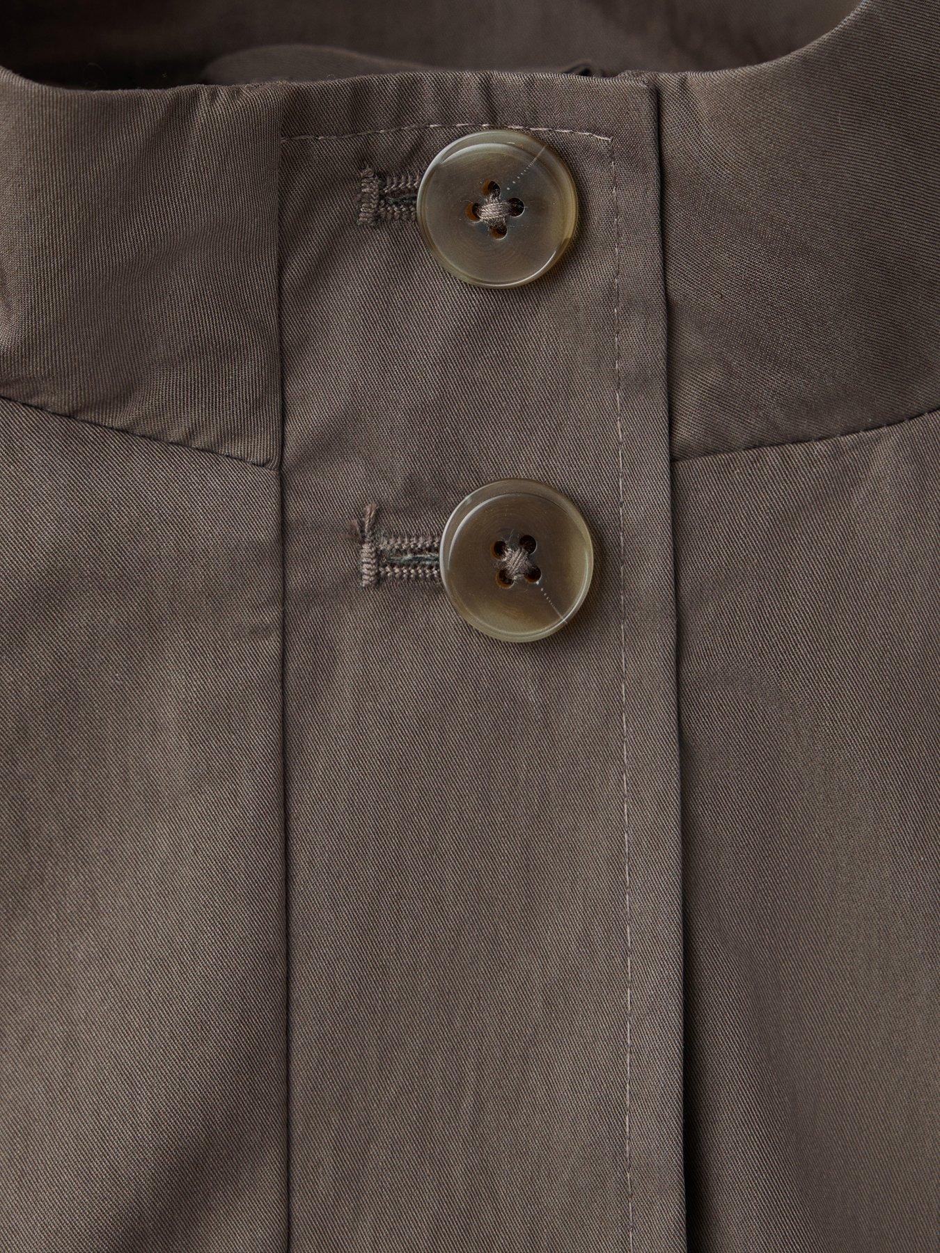 Image 3 of 4 of Mango Girls Bubble Hem Jacket - Brown