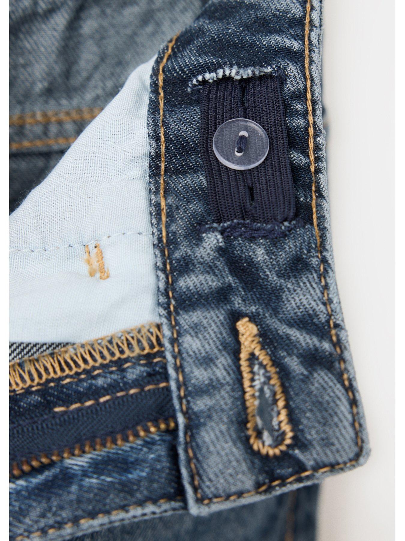 Image 3 of 4 of Mango Boys Rolled Up Hem Regular Fit Jeans - Blue