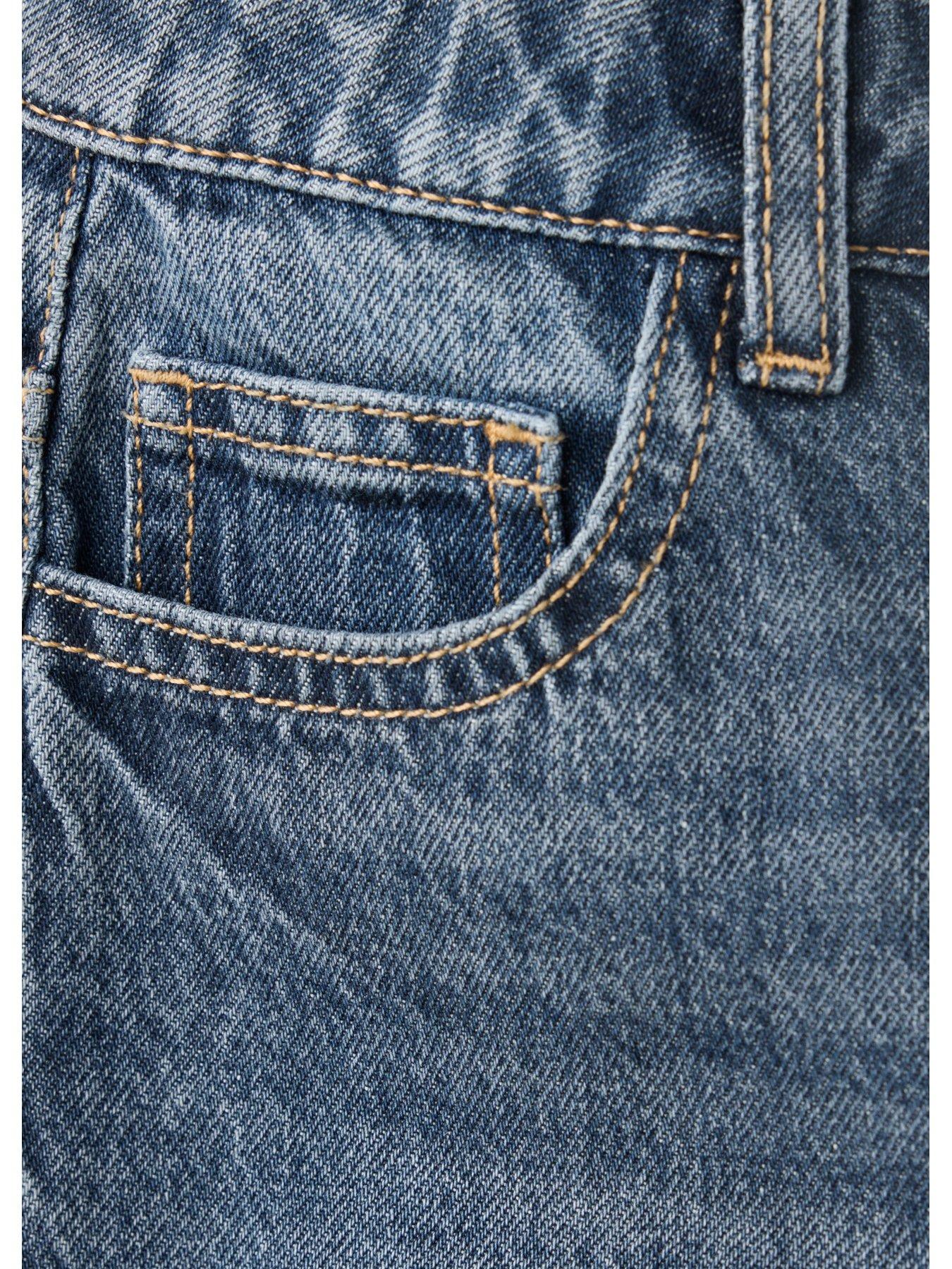 Image 4 of 4 of Mango Boys Rolled Up Hem Regular Fit Jeans - Blue