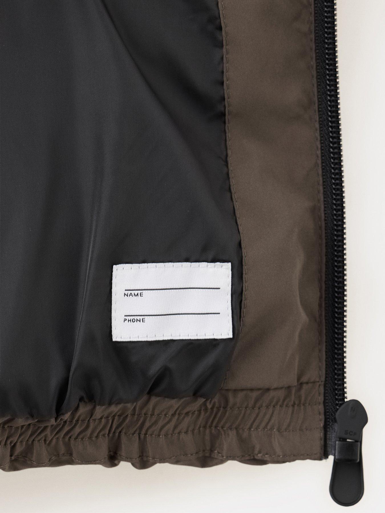 Image 3 of 4 of Mango Boys Hooded Padded Mid Length Coat - Brown