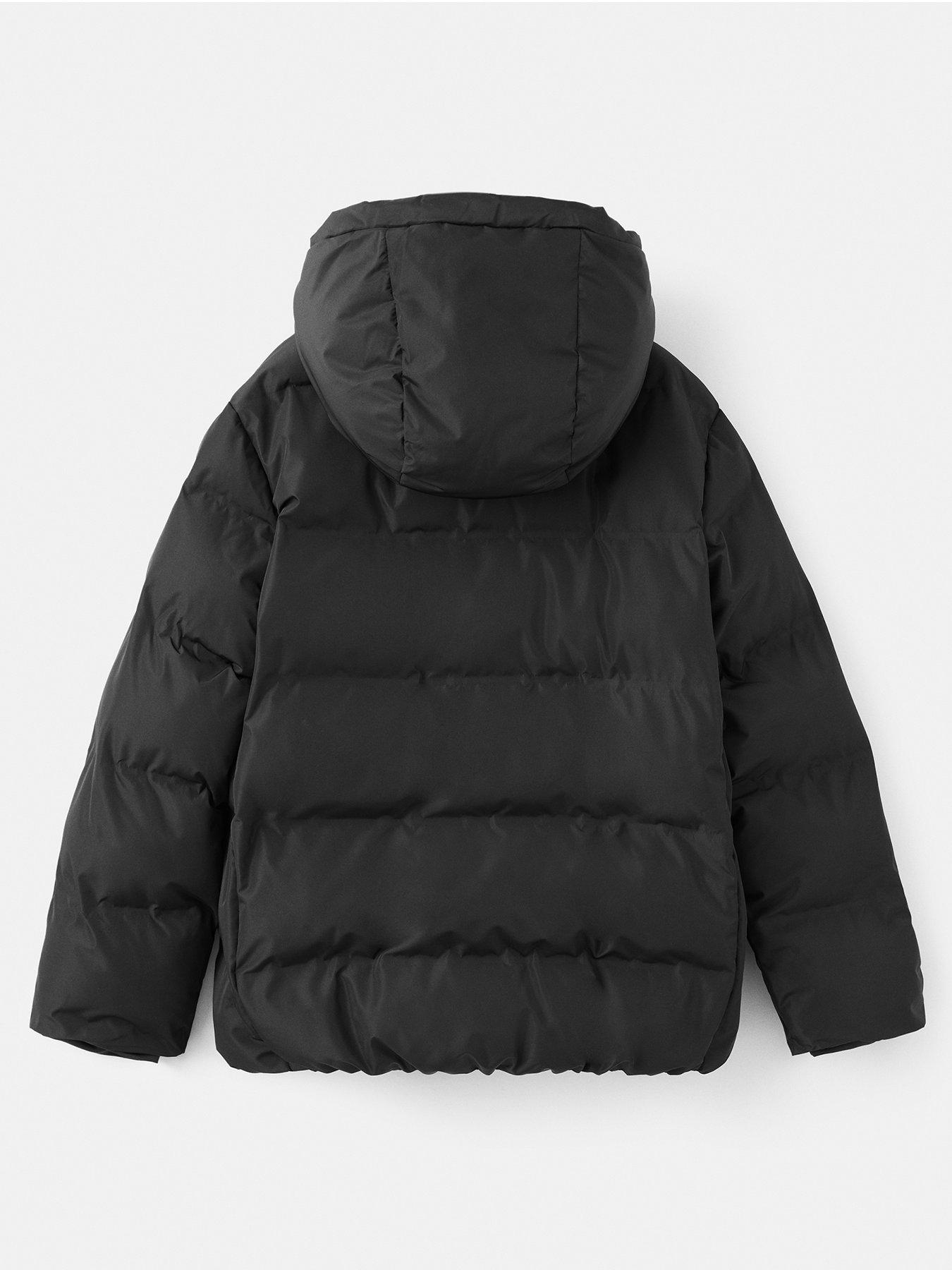 Image 2 of 4 of Mango Boys Hooded Puffer Coat - Black