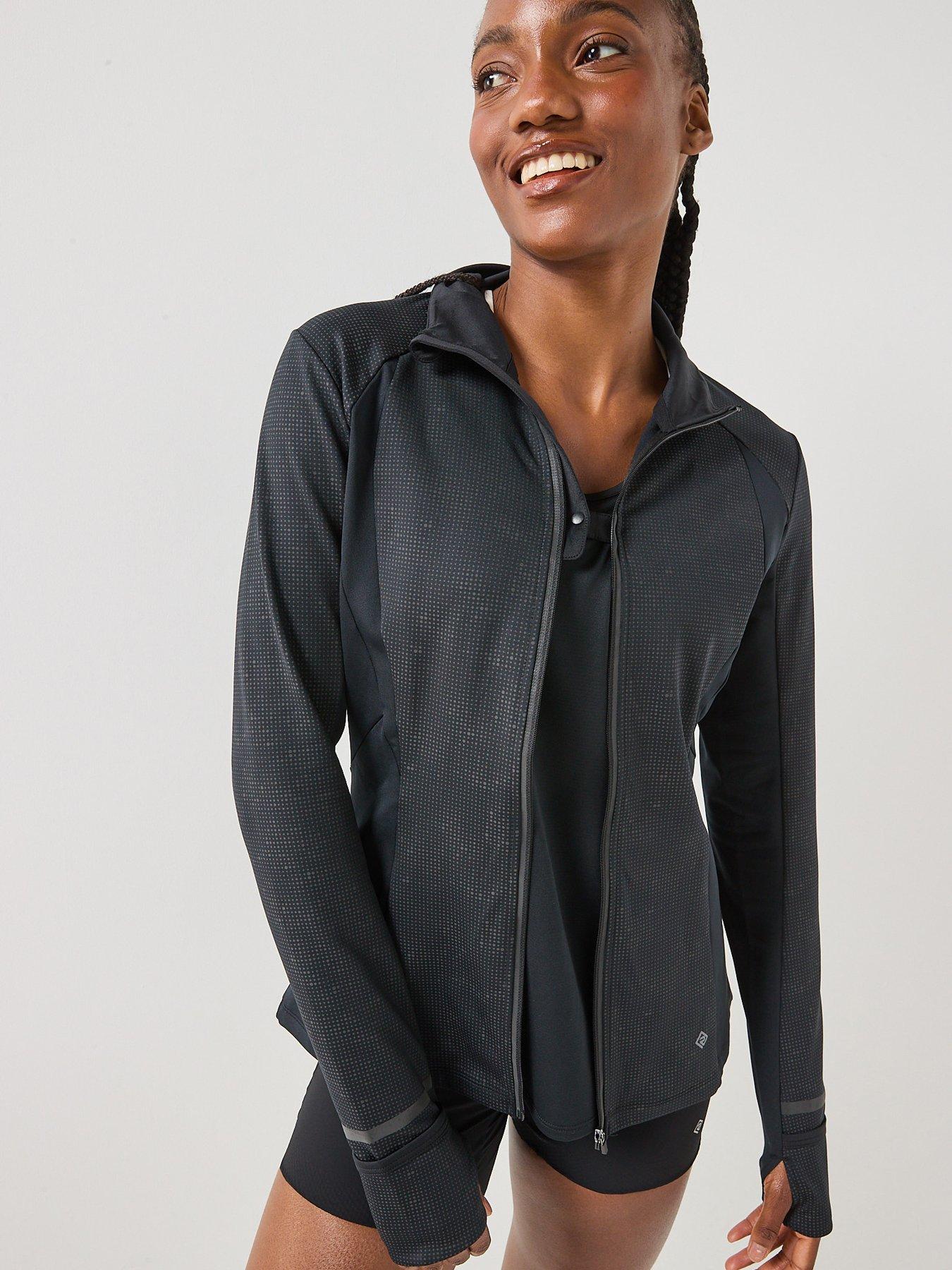 Image 1 of 6 of Ronhill Womens Tech Reflect Lux Reflective Full Zip Pocket Jacket - Black