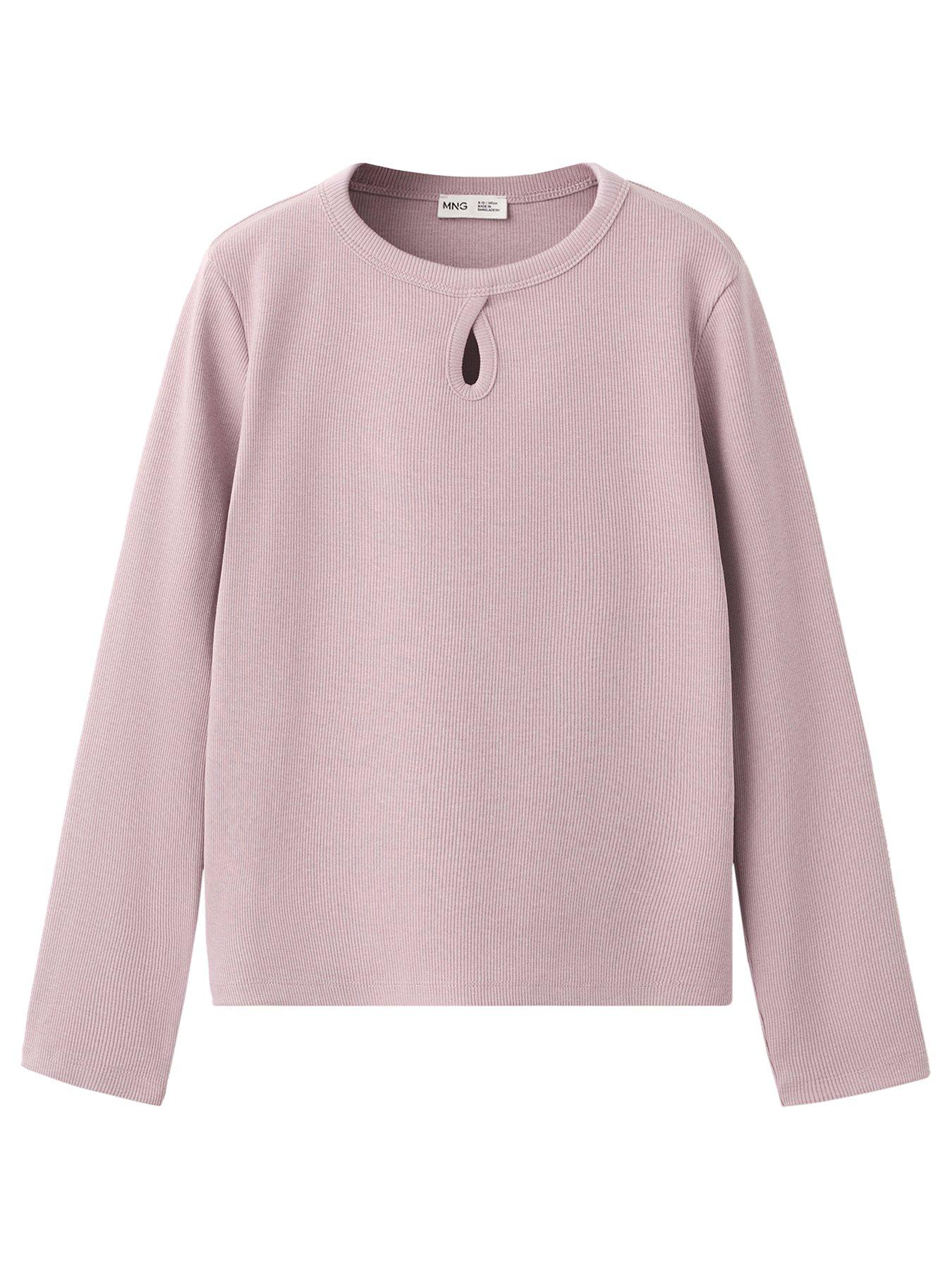 Mango Girls Long Sleeve T-shirt - Purple