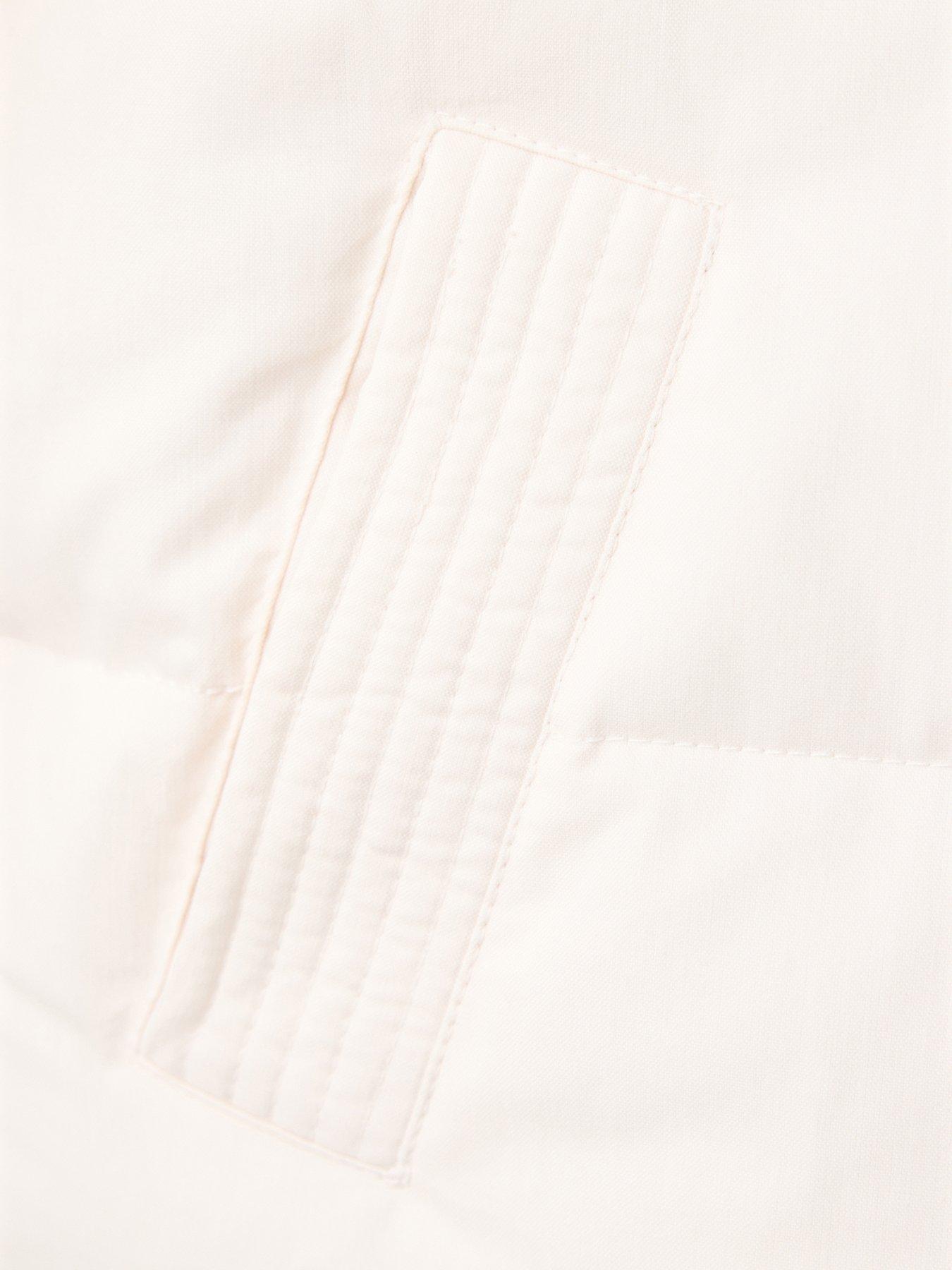 Image 4 of 5 of Mango Girls Short Padded Hooded Coat - White