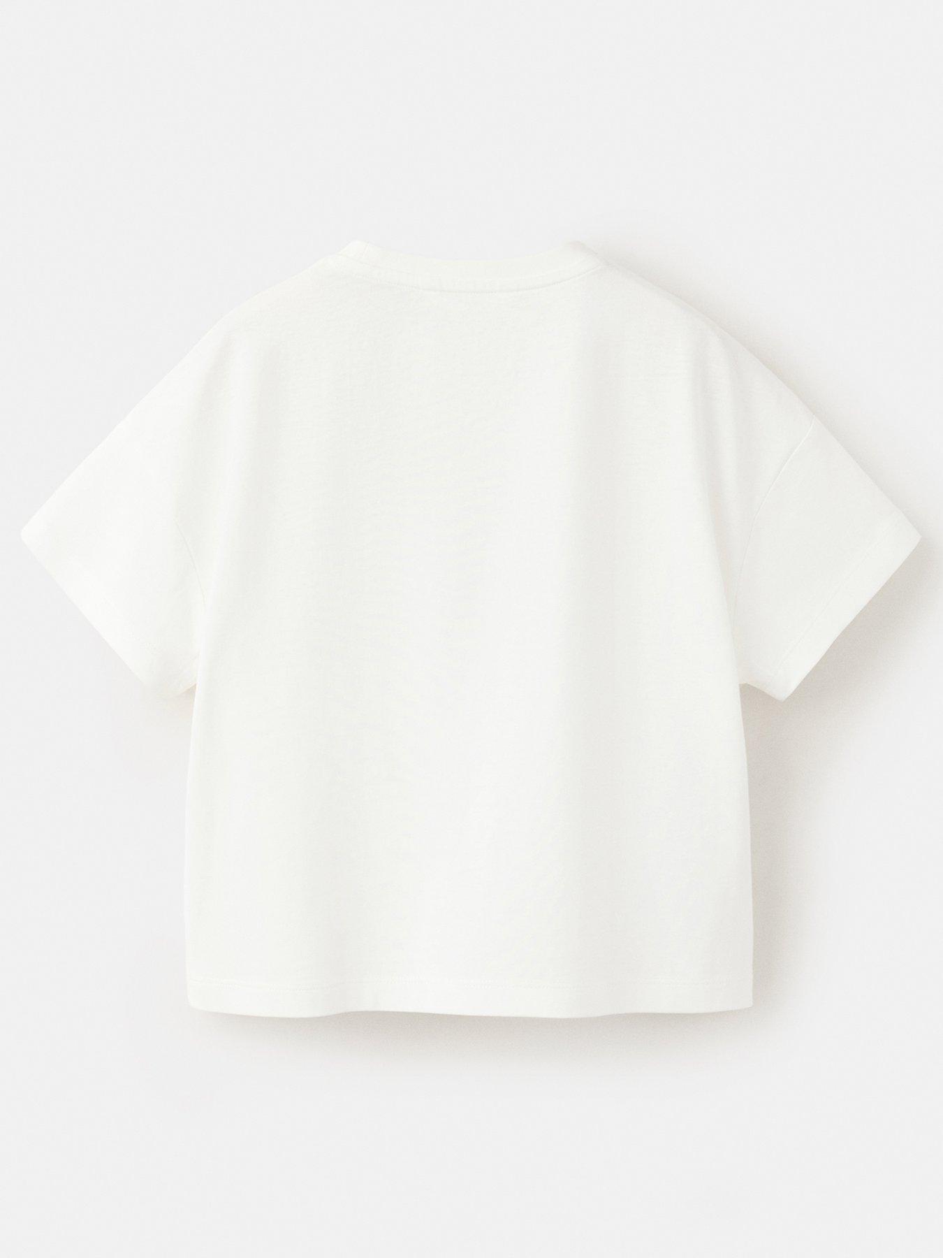 Image 2 of 4 of Mango Girls Meet Me In Paris Short Sleeve Tshirt - White