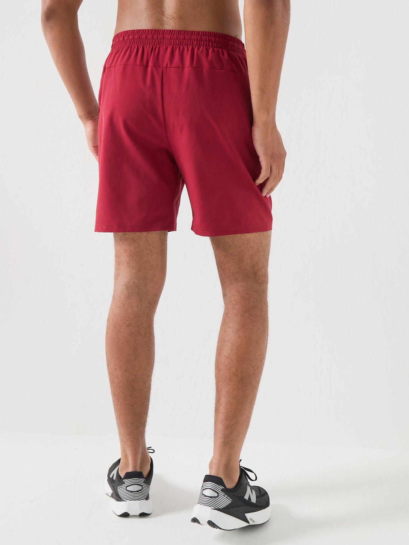 Image 2 of 6 of New Balance Mens Running Essential NB DRY 7 Inch Drawcord Shorts - Red