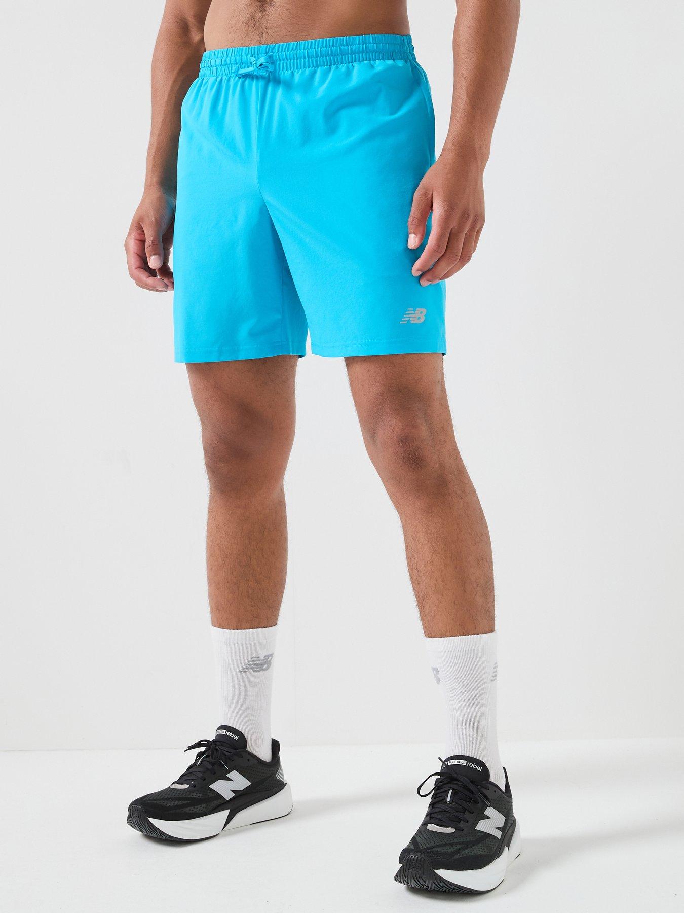 New Balance Mens Running Essential 7Inch Shorts - Blue