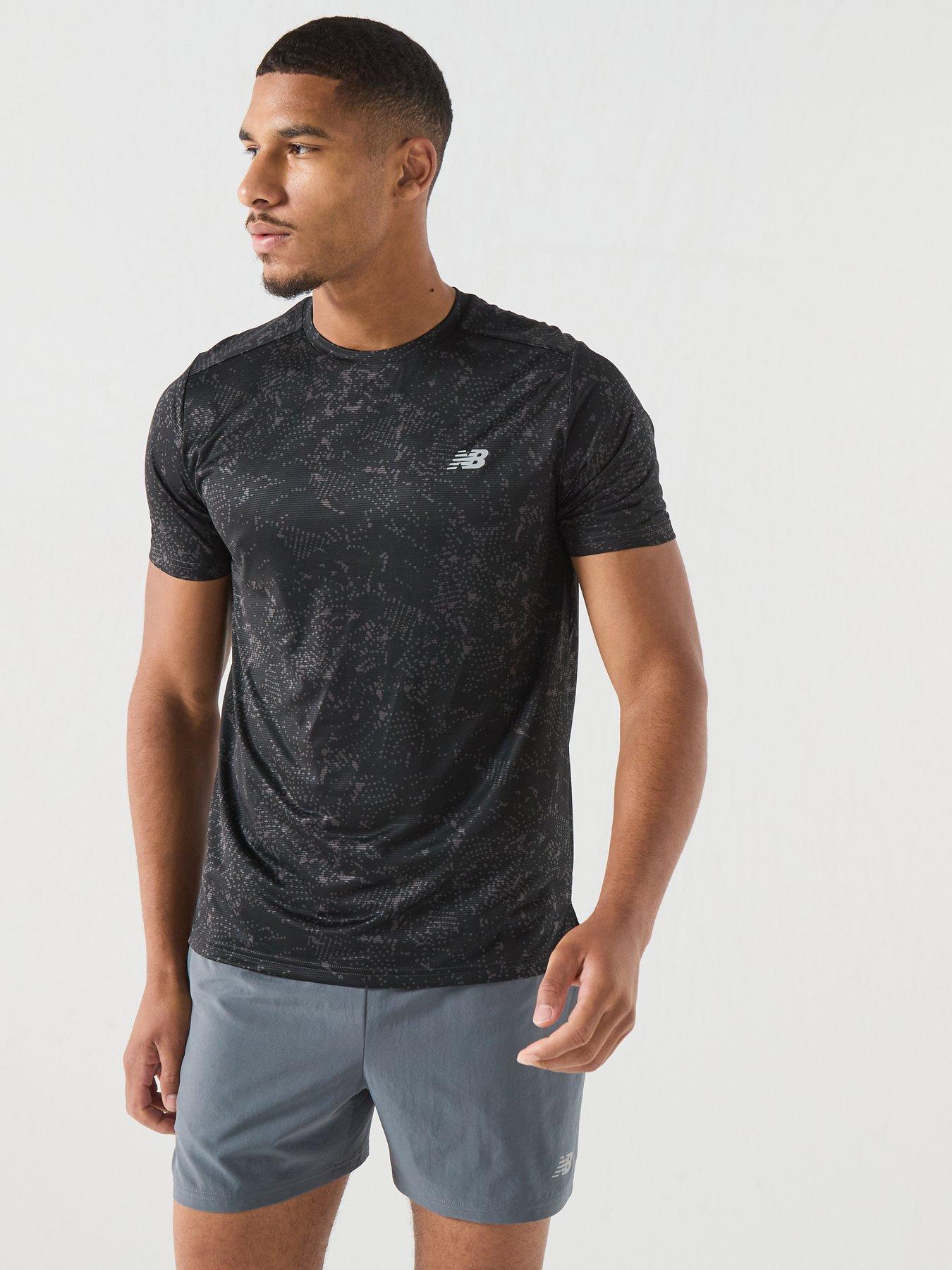 Image 5 of 6 of New Balance Mens Running Essential Printed T-Shirt - Grey