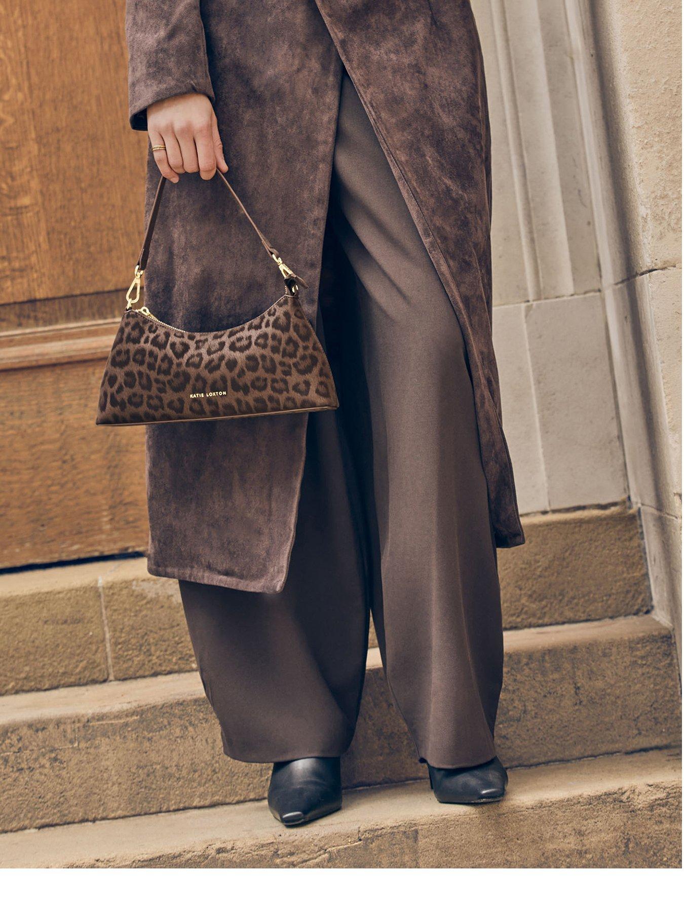 Katie Loxton Miley Small Shoulder Bag - Chocolate Leopard