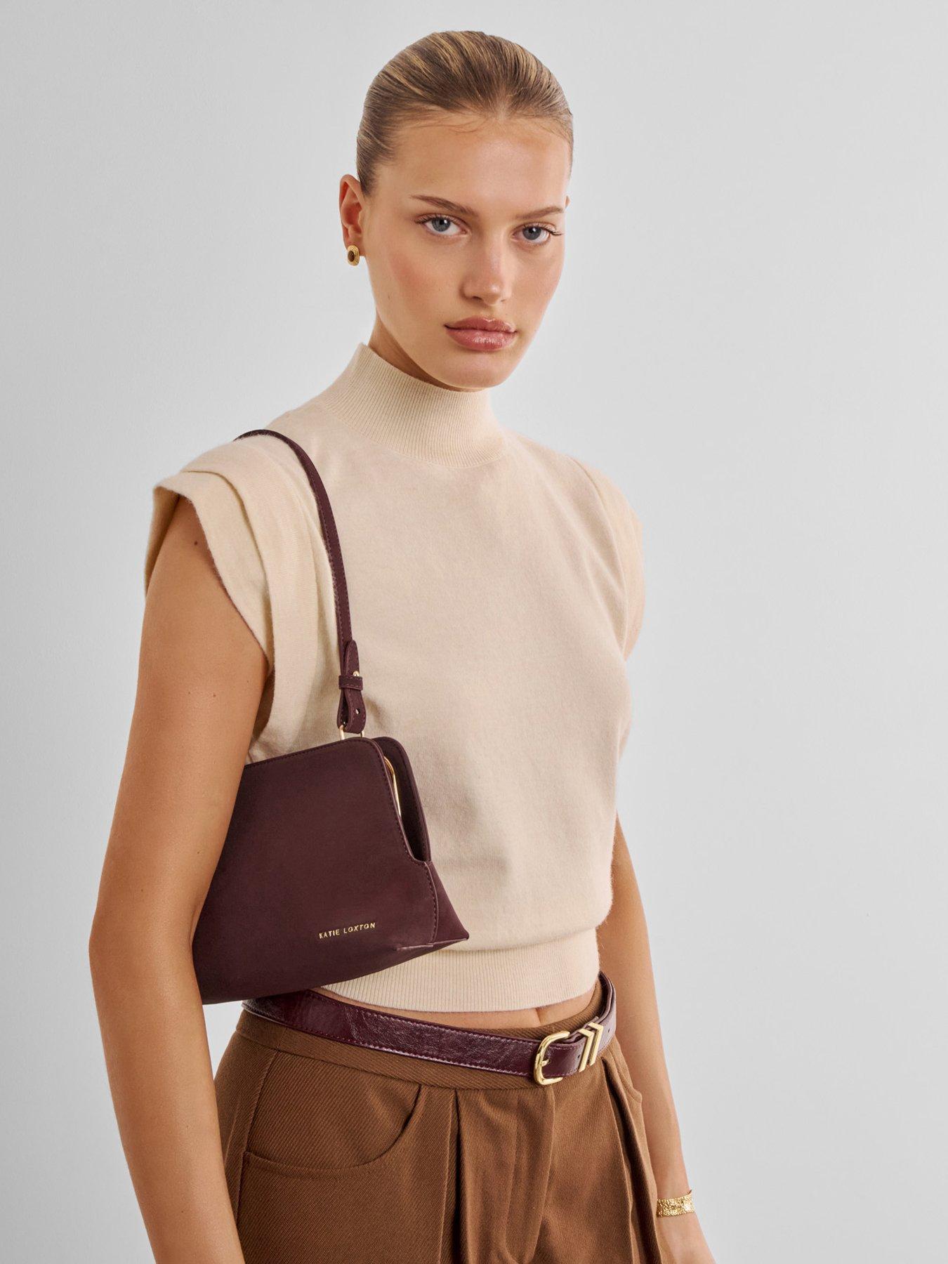 Image 2 of 7 of Katie Loxton Estelle Multiway Bag - Cherry Suedette