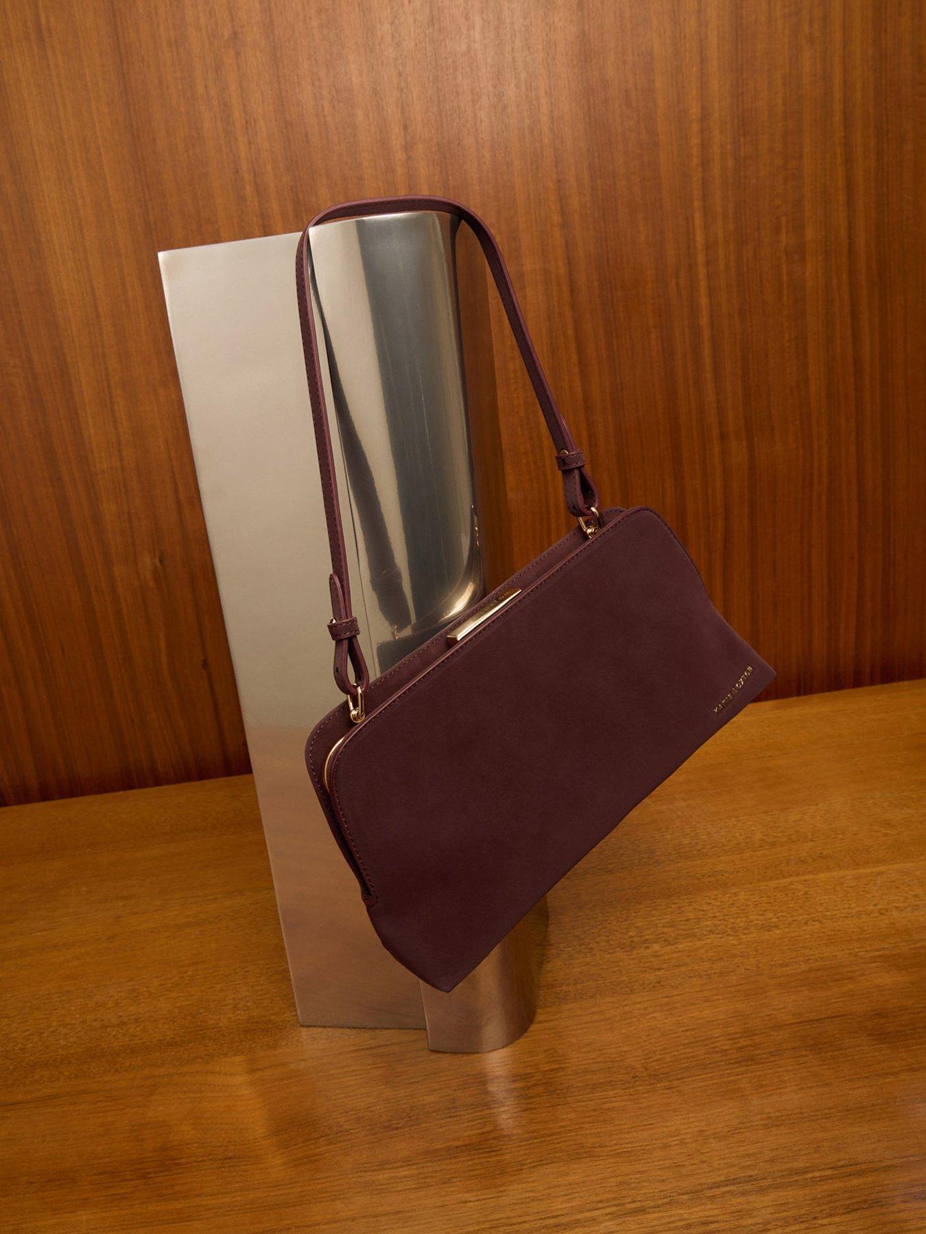 Image 4 of 7 of Katie Loxton Estelle Multiway Bag - Cherry Suedette