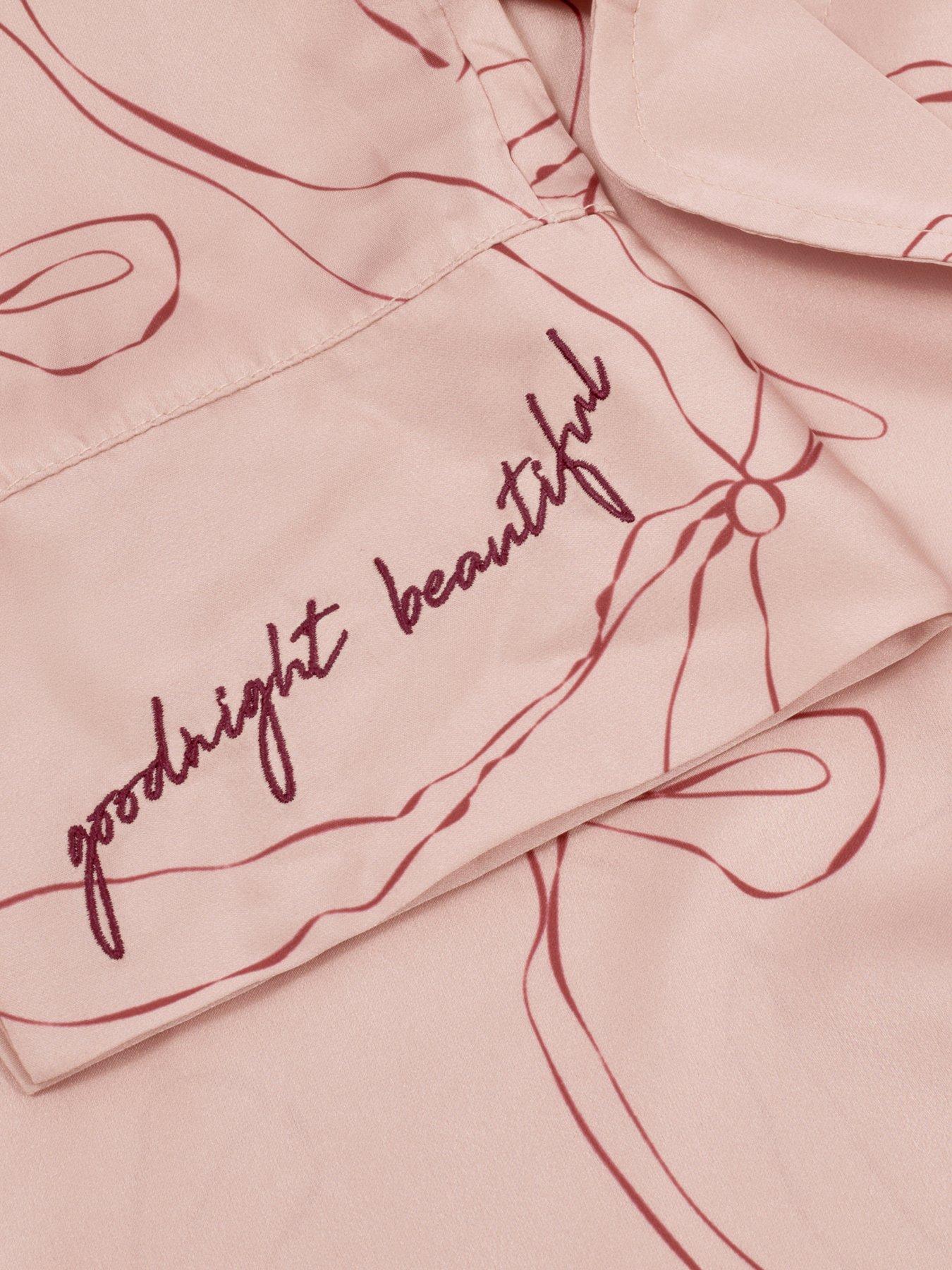 Image 5 of 7 of Katie Loxton Gift Boxed 'bow Print' Pyjama Set , Pink / Cherry