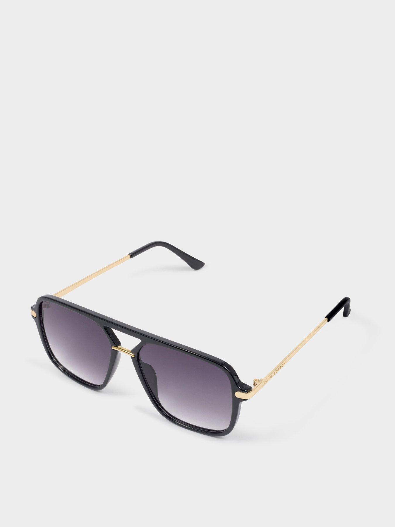 Image 3 of 6 of Katie Loxton St. Moritz Aviator Sunglasses - Black